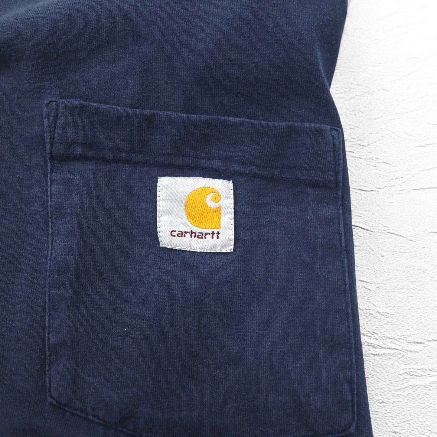 Carhartt Long Sleeve T-Shirt, Navy, with Pocket, Made in Honduras