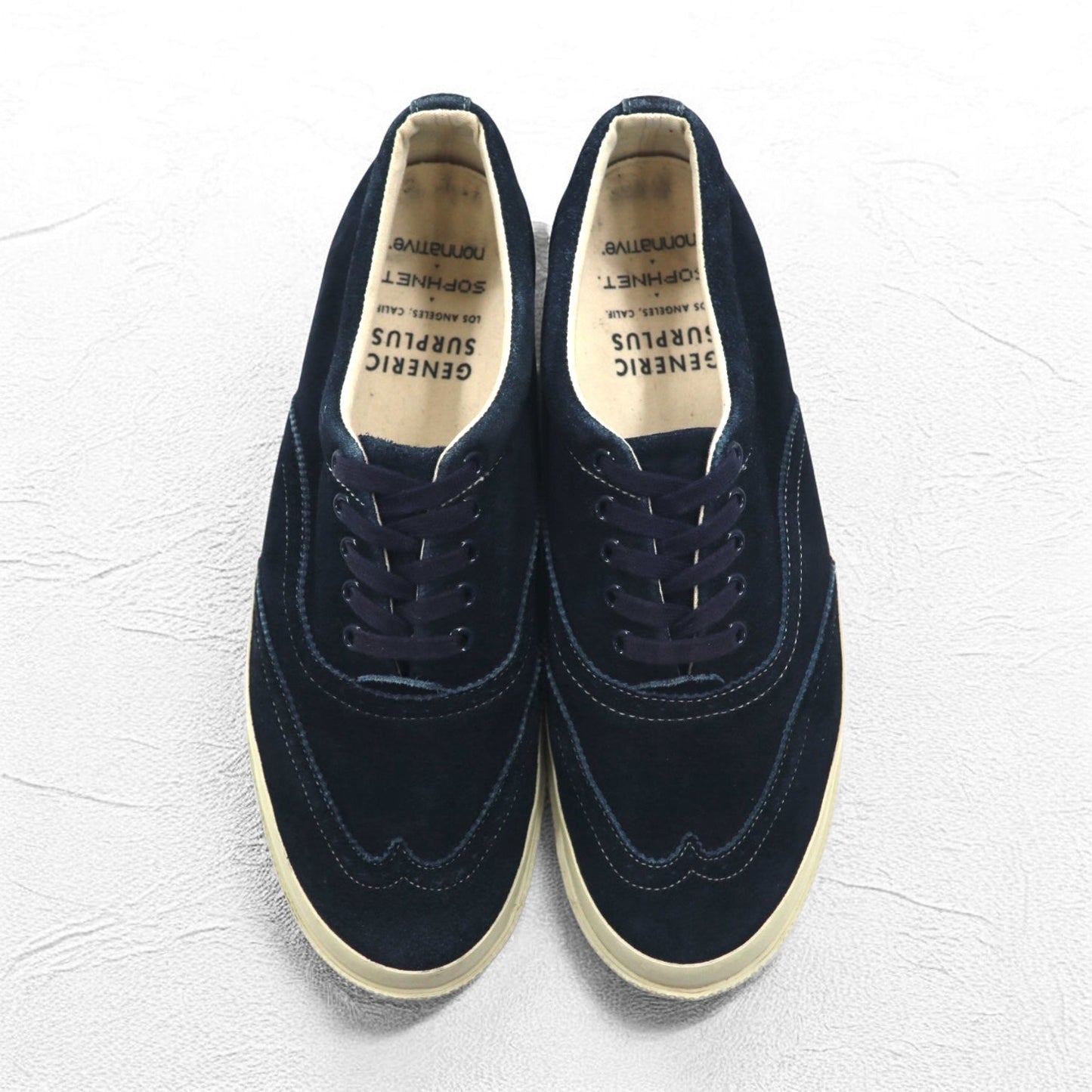 nonnative x SOPHNET. x GENERIC SURPLUS Wingtip Sneakers, Size 28.5cm, Navy Suede, EP20
