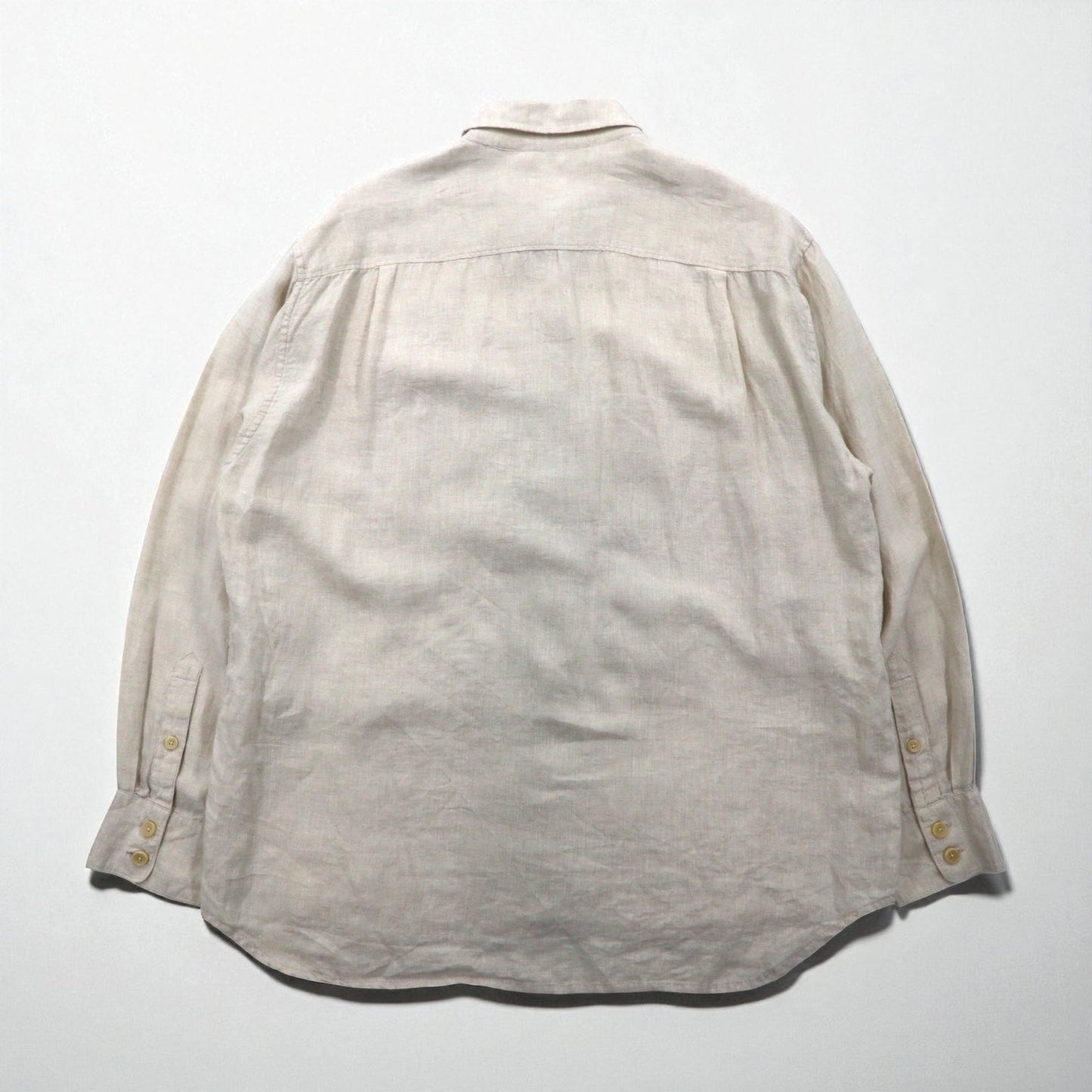 90s Vintage Linen Shirt リネンシャツ XL ベージュ 胸ポケット 麻 Tommy Bahama