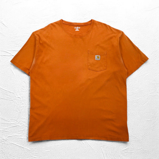 Carhartt Pocket T-Shirt, XL, Orange, Cotton, Honduras Match