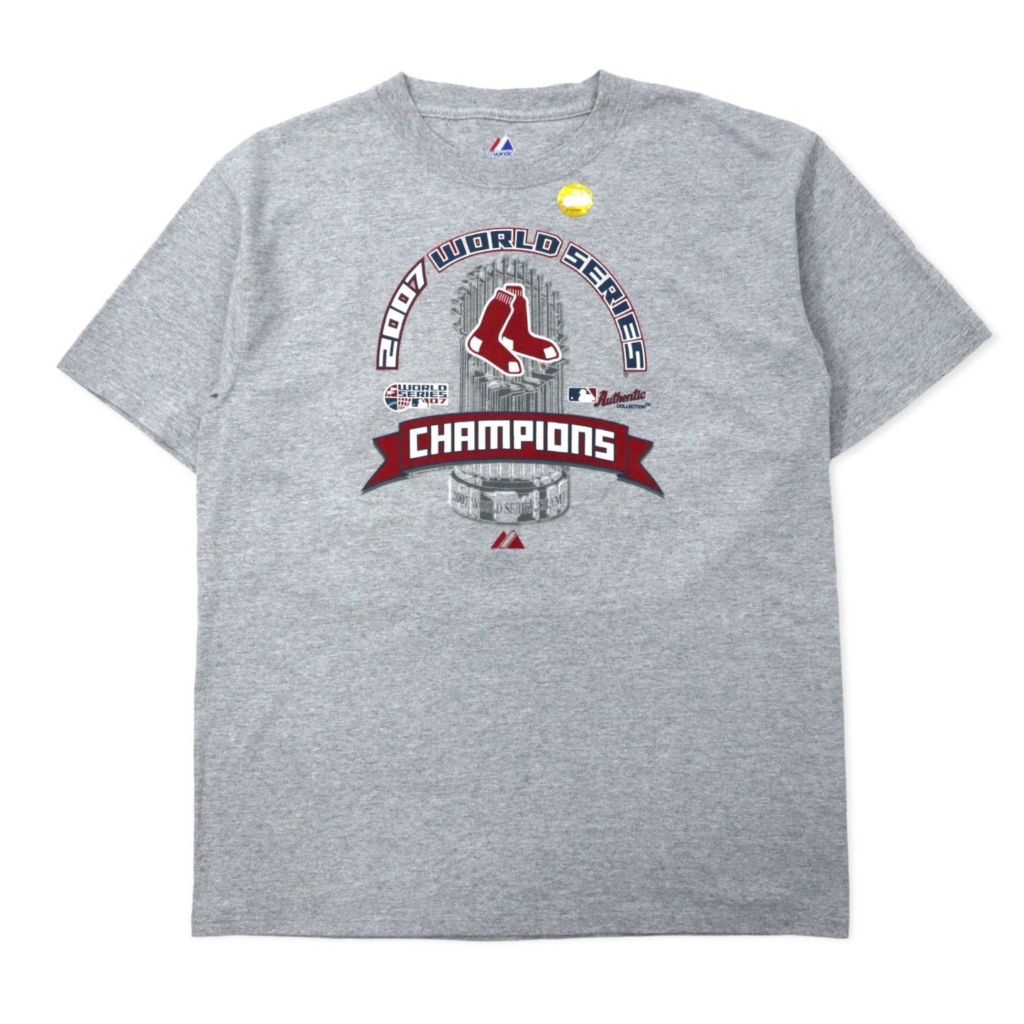 Majestic Print T-Shirt, Size L, Gray Cotton, MLB 2007 World Series, Unused