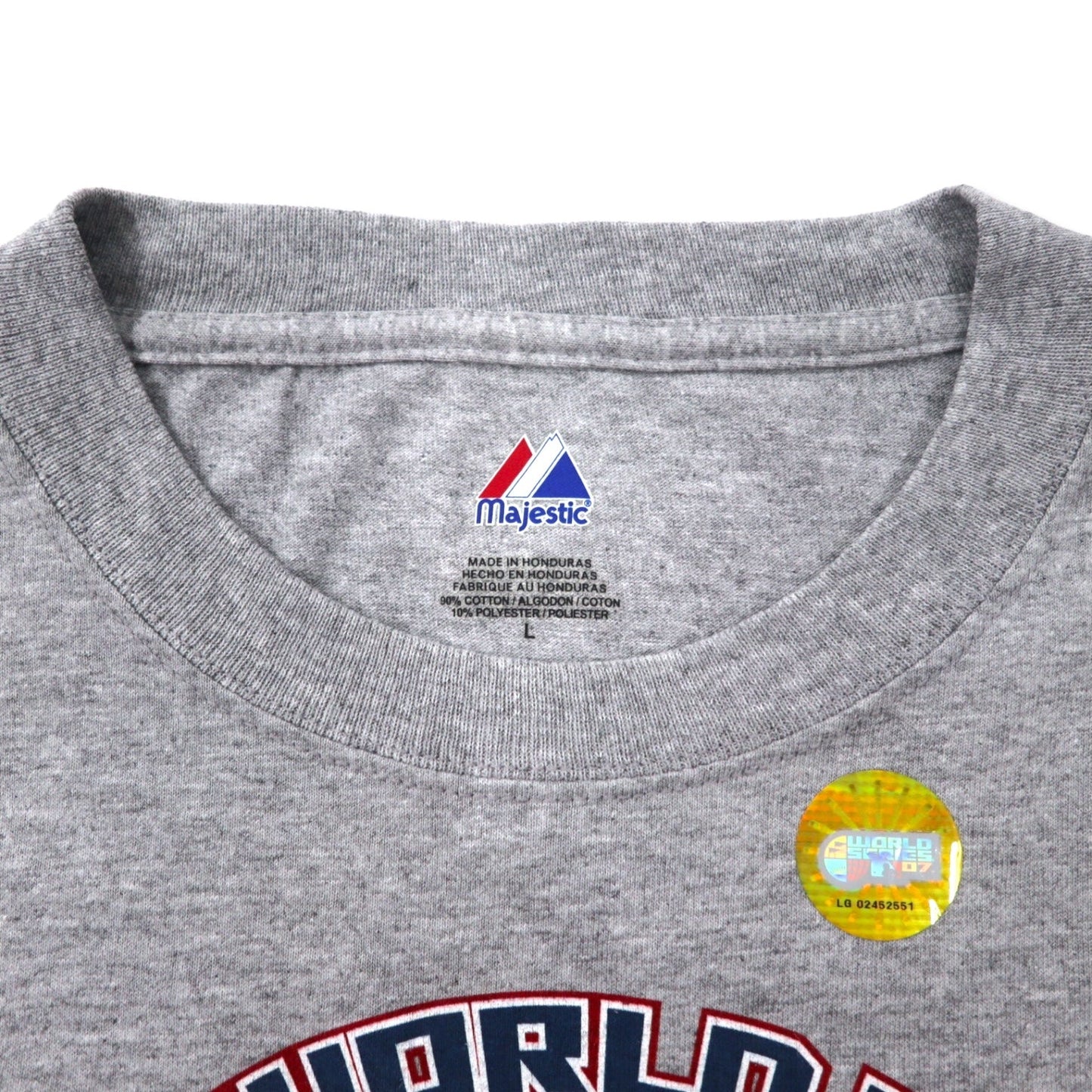 Majestic Print T-Shirt, Size L, Gray Cotton, MLB 2007 World Series, Unused