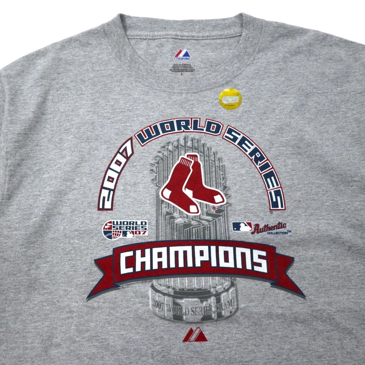 Majestic Print T-Shirt, Size L, Gray Cotton, MLB 2007 World Series, Unused