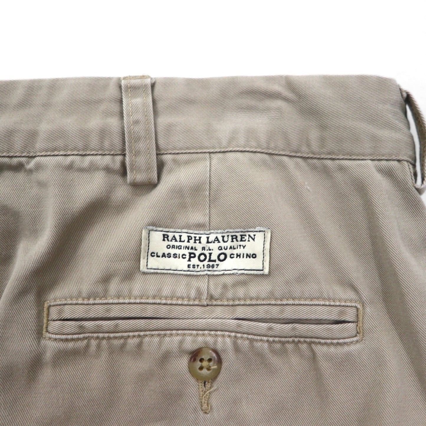 Polo by Ralph Lauren 90年代 ポロチノ ANDREW PANT 2タック ワイド チノパンツ L ベージュ