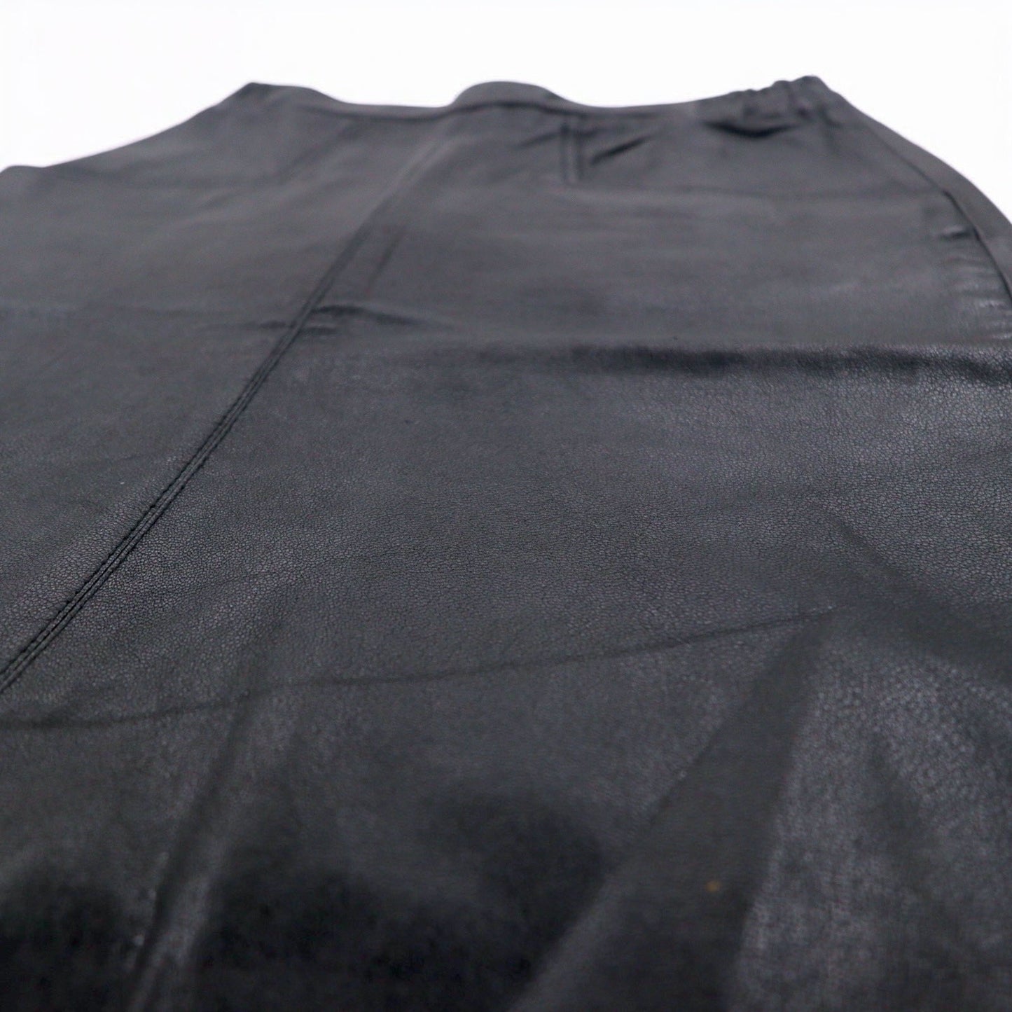 Vintage 90s Leather Skirt Giancarlo Rossi シープレザー スカート M ブラック 羊革