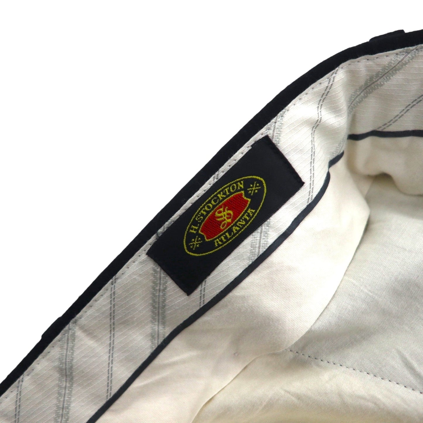Vintage Pleats Wide Slacks 2タック ワイド スラックス パンツ L チェック カシミヤ混 プリーツ H.STOCKTONATLANTA カナダ製