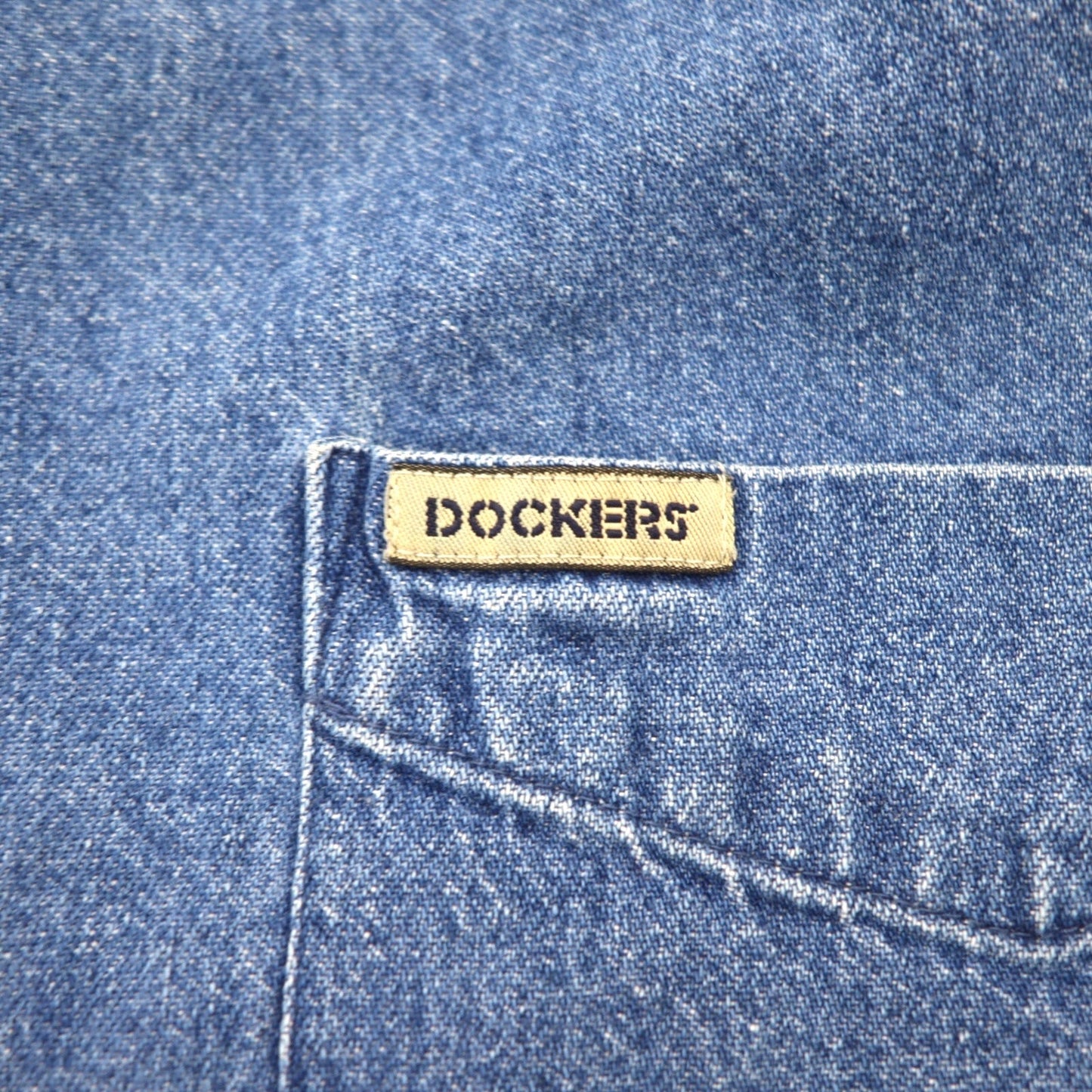 DOCKERS (Levi's) 90s Denim Button-Down Shirt, XL, Indigo, Blue, Khakiware, Basic Denim