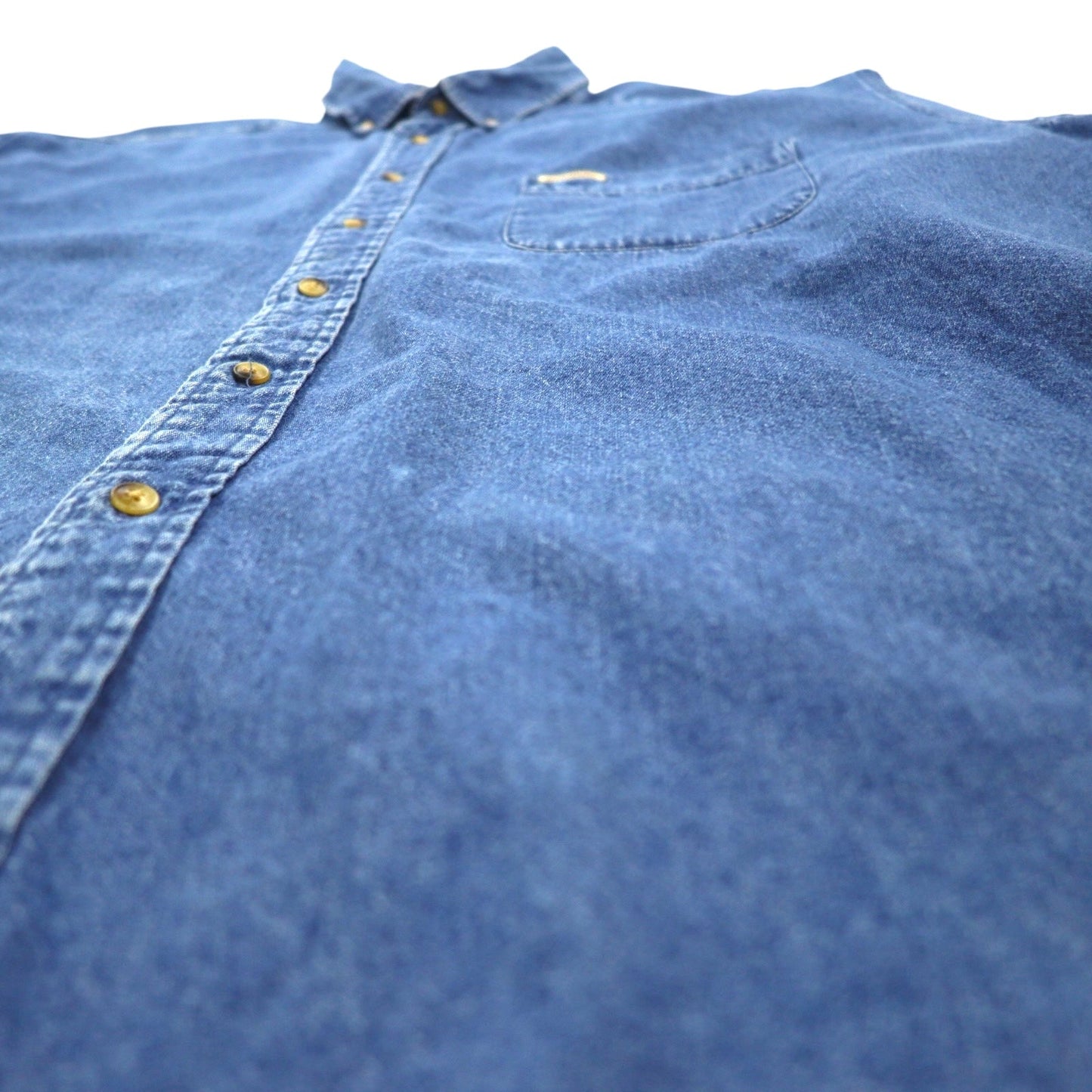 DOCKERS (Levi's) 90s Denim Button-Down Shirt, XL, Indigo, Blue, Khakiware, Basic Denim
