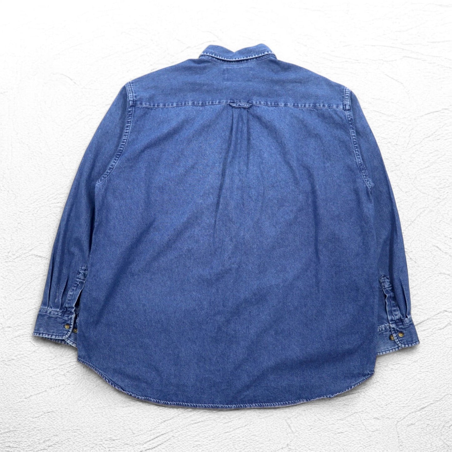 DOCKERS (Levi's) 90s Denim Button-Down Shirt, XL, Indigo, Blue, Khakiware, Basic Denim