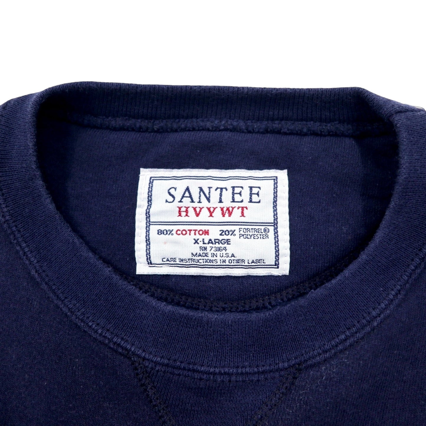 Made in the USA, 90s Santeee HVYWT Reverse Weave Sweatshirt, Size XL, Navy Cotton, Florida Print