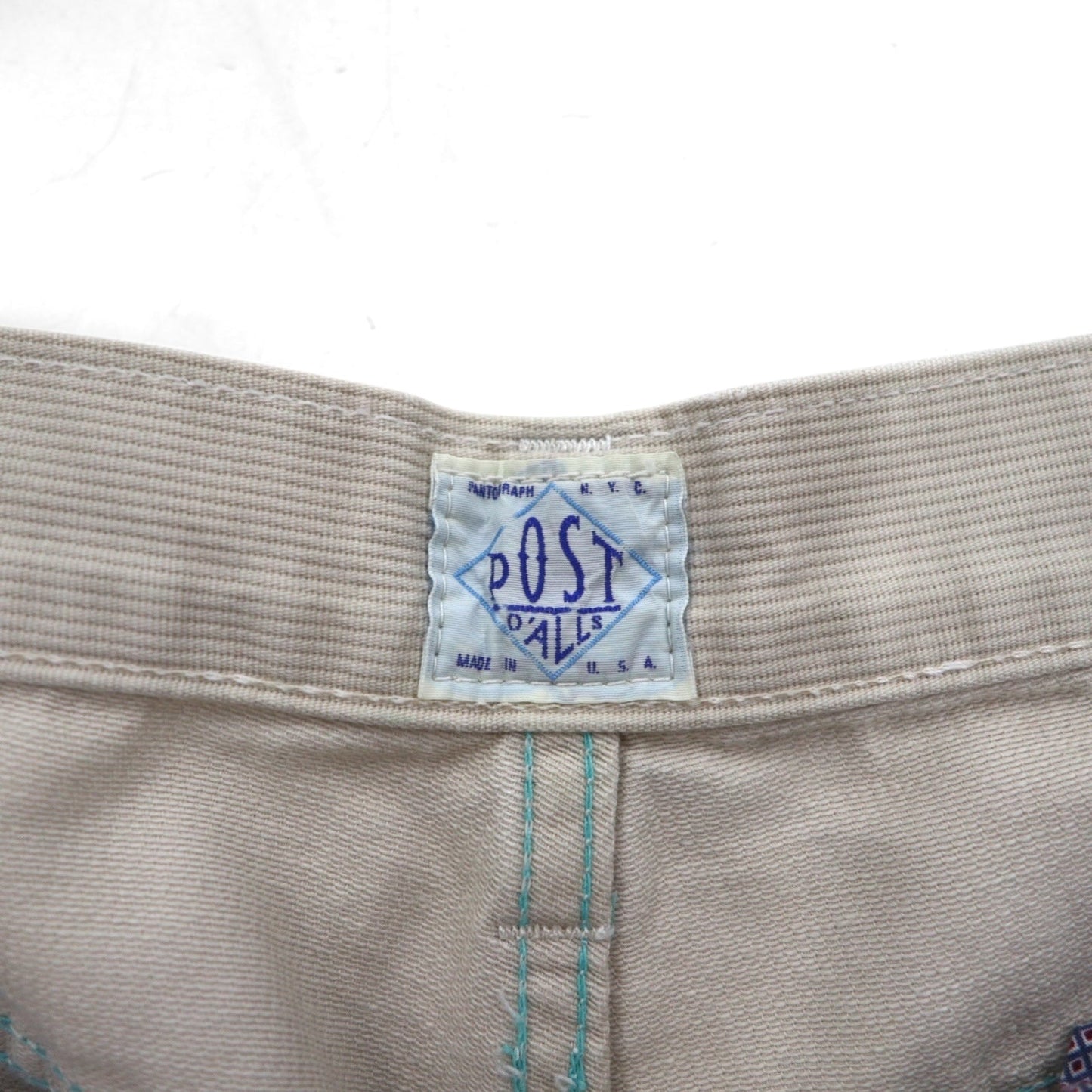 POST OVERALLS ( POST O’ALLS ) USA製 コーデュロイ チノパンツ ワークパンツ M ベージュ TALONジップ 5ポケット