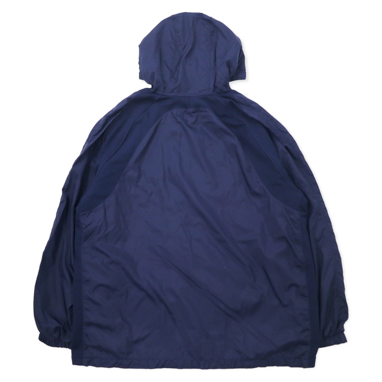 NIKE 90s Shell Parka Nylon Jacket, XL, Navy, Swoosh Logo Embroidered, Silver Tag, Oversized