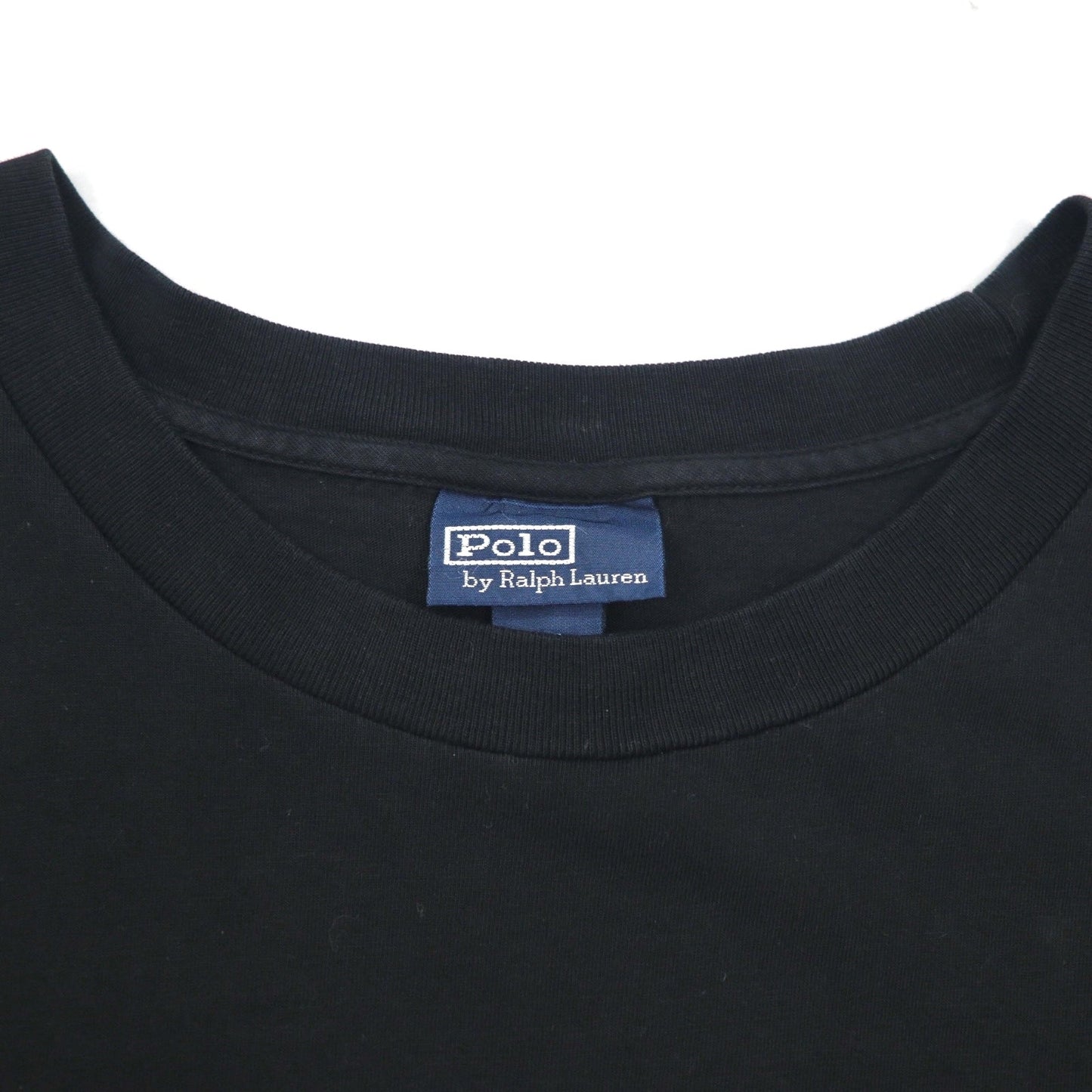 Polo by Ralph Lauren 90s Pocket T-Shirt, Size 3XL, Tall, Black, Small Pony Embroidery, Made in Honduras