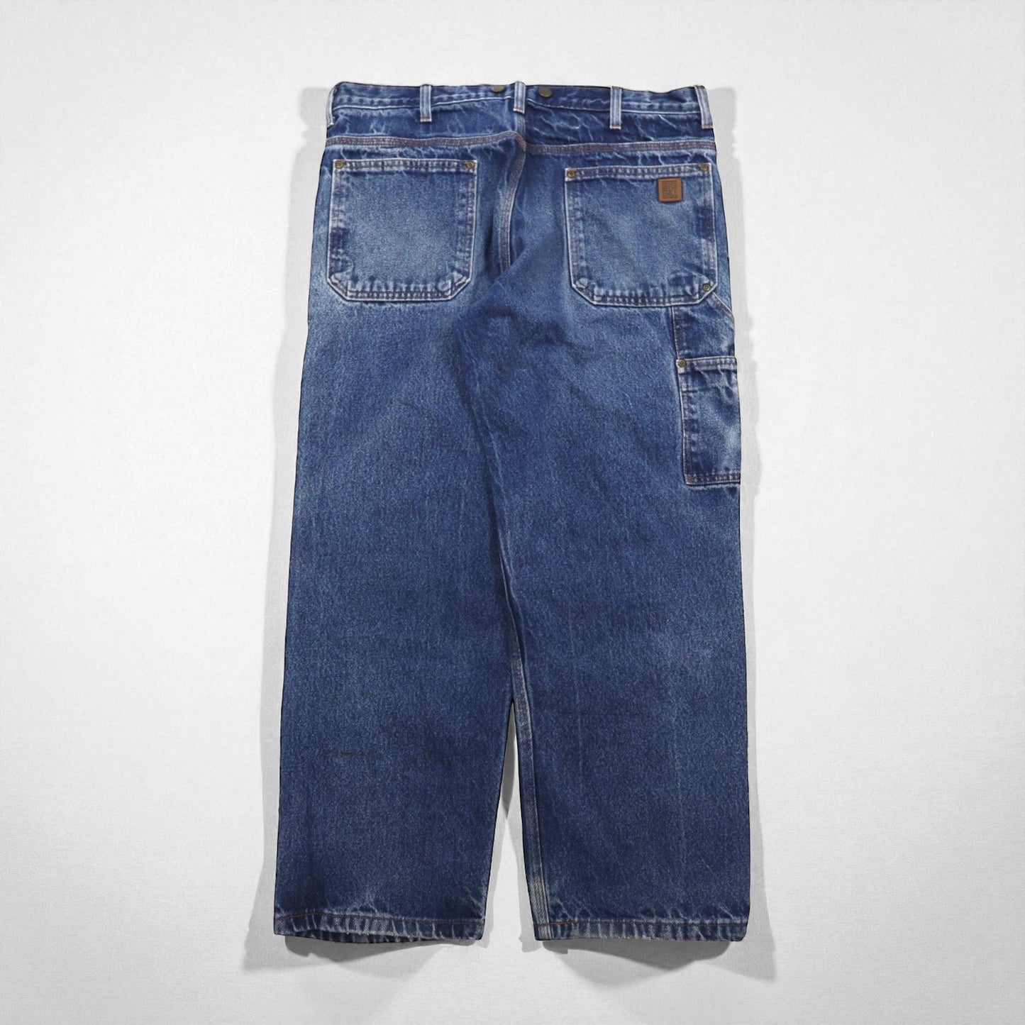 80s Vintage Carpenter pants デニムパンツ ジーンズ ペインターパンツ XL インディゴ BIG BILL サスペンダーボタン 80年代 カナダ製