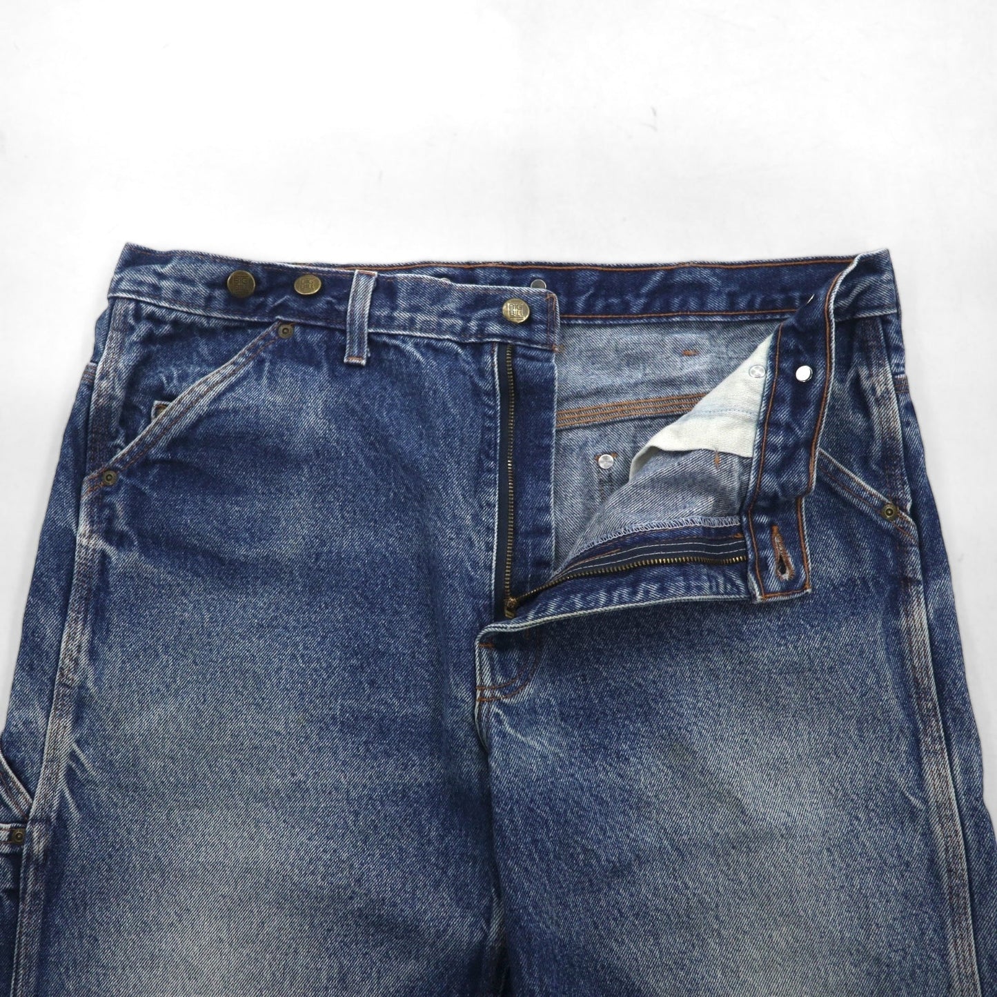 80s Vintage Carpenter pants デニムパンツ ジーンズ ペインターパンツ XL インディゴ BIG BILL サスペンダーボタン 80年代 カナダ製