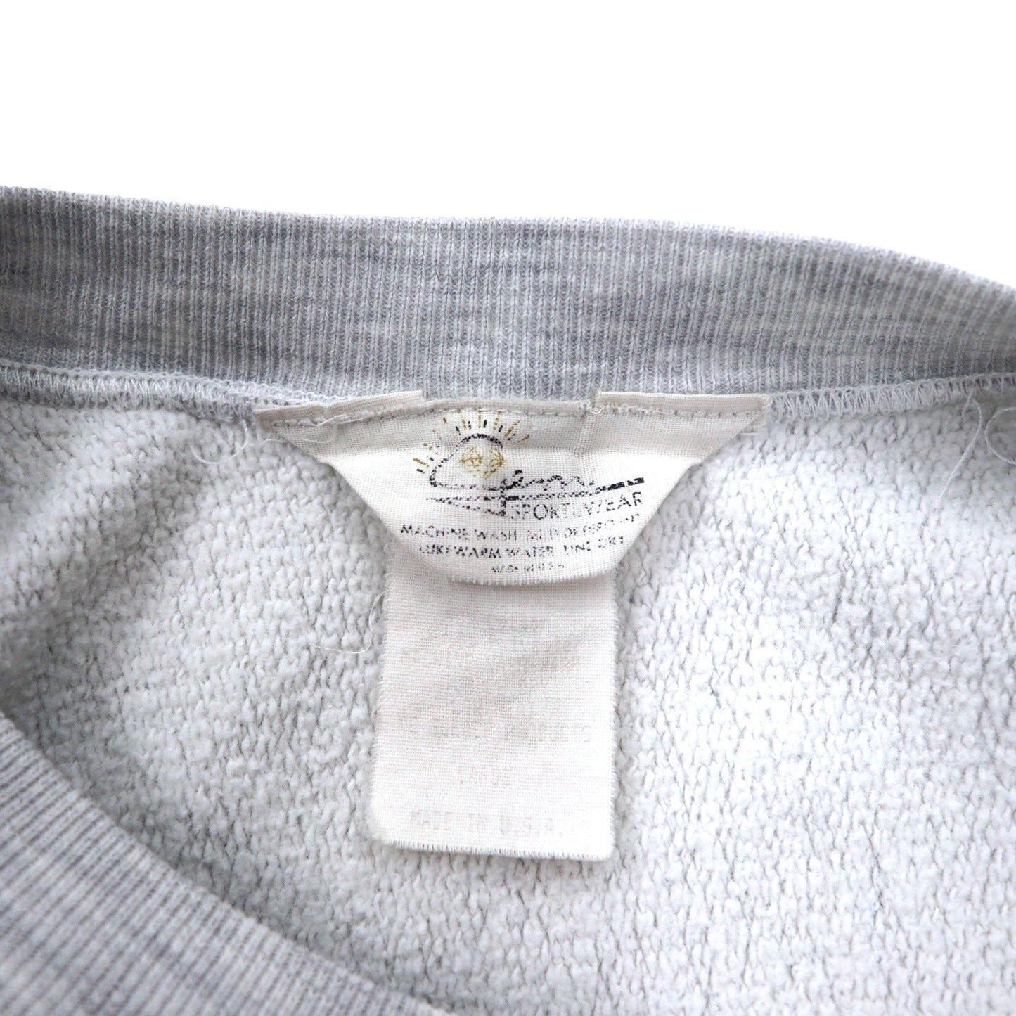 Made in the USA 90s Gem Sportswear Reverse Weave Sweatshirt, Size L, Gray Cotton, Powers Catholic Print