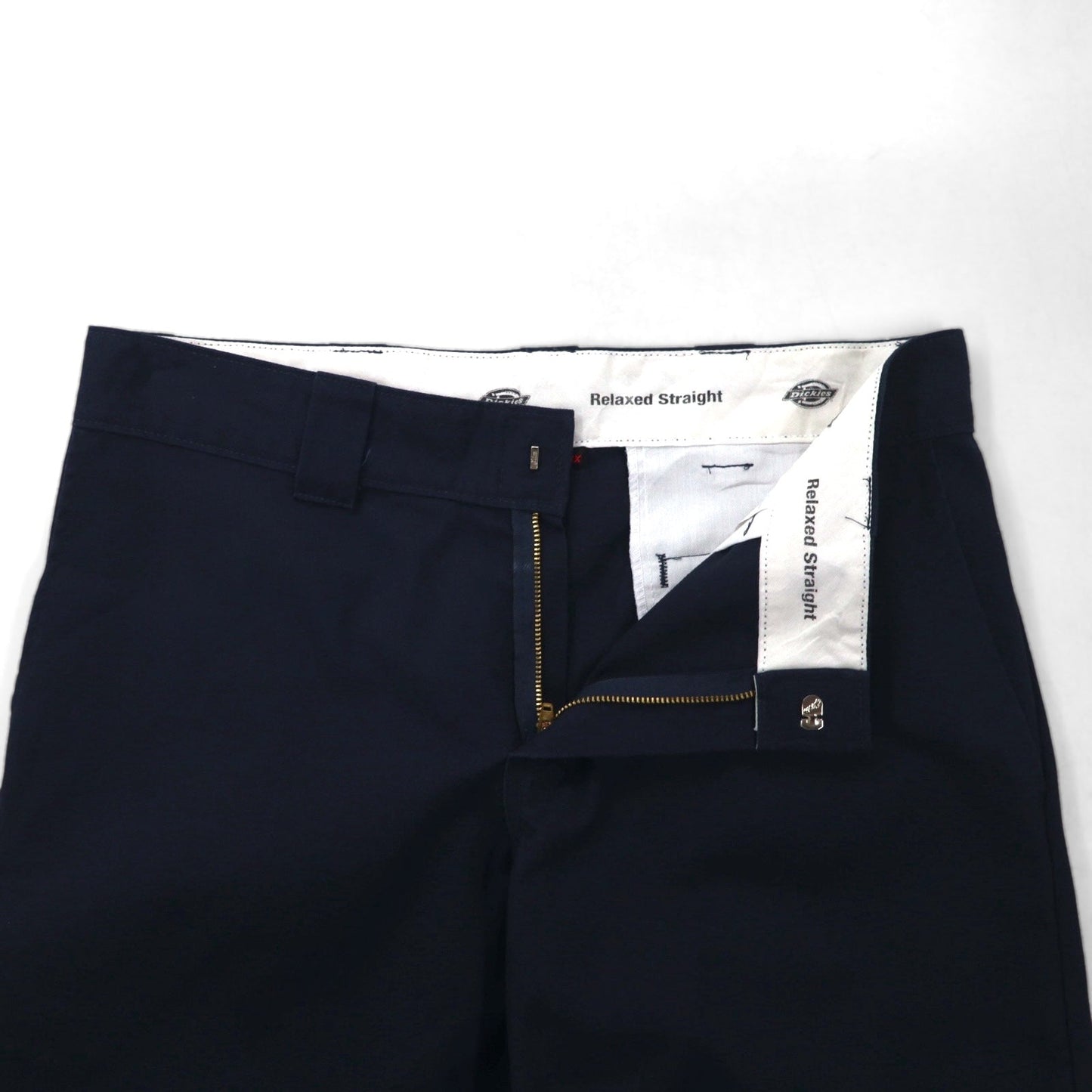 Dickies Relaxed Fit Chino Work Pants, Size L, Navy, Polyester and Cotton, WP835DN