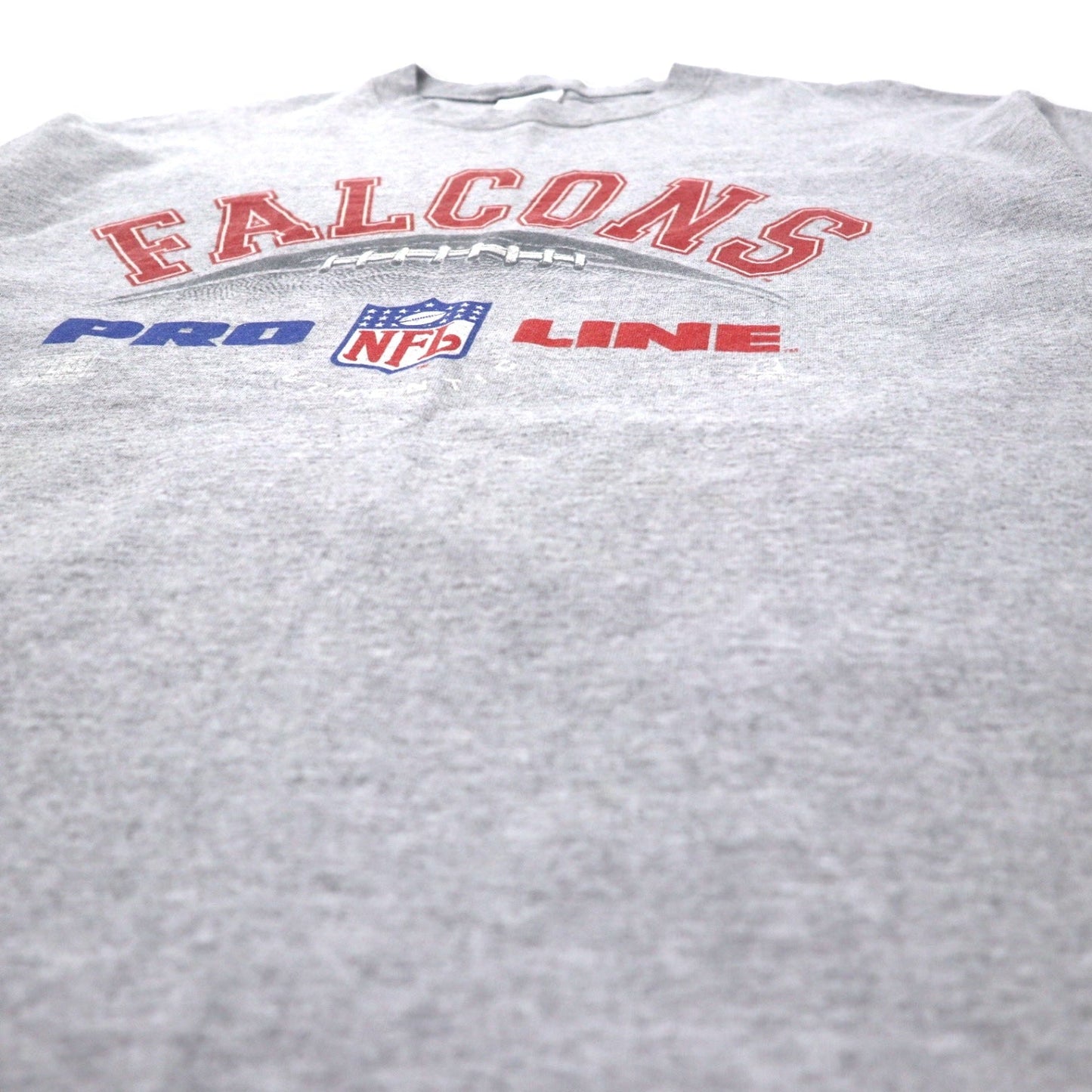 Made in the USA, 1990s Riddell NFL FALCONS Print T-Shirt, Gray Cotton, Large, Oversized