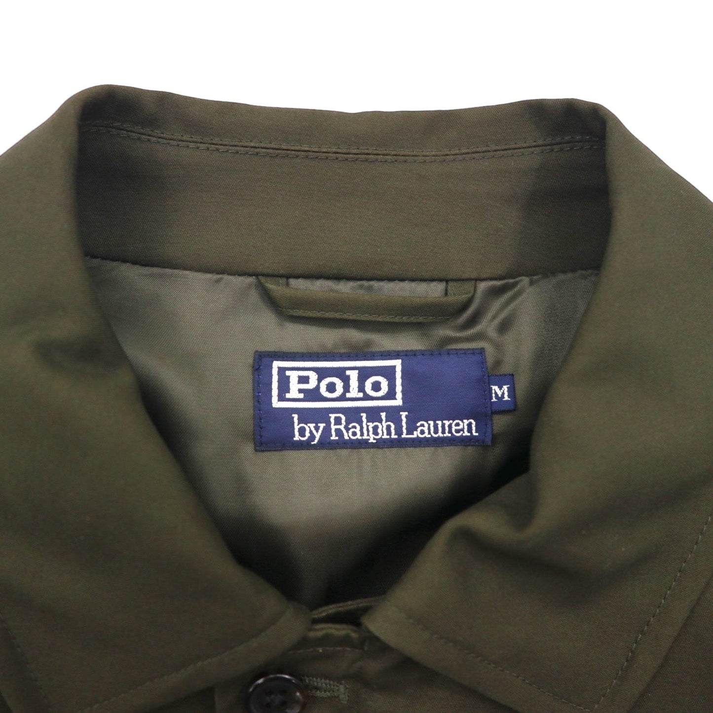 Polo Ralph Lauren 90年代 スウィングトップ ハリントンジャケット M オリーブ 比翼 サテン裏地