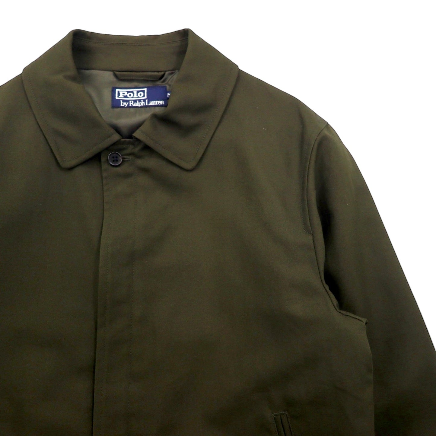 Polo Ralph Lauren 90年代 スウィングトップ ハリントンジャケット M オリーブ 比翼 サテン裏地
