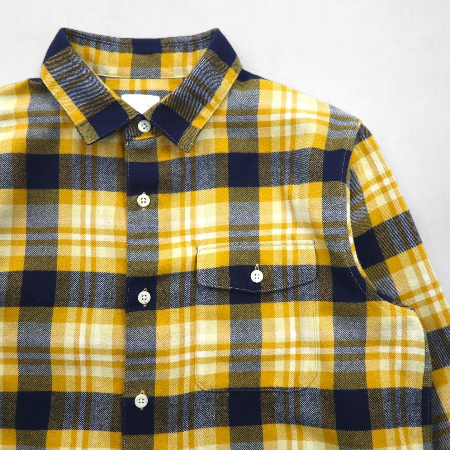 THE NORTH FACE サーモライトシャツ フランネルシャツ L イエロー チェック 胸ポケット NR61406