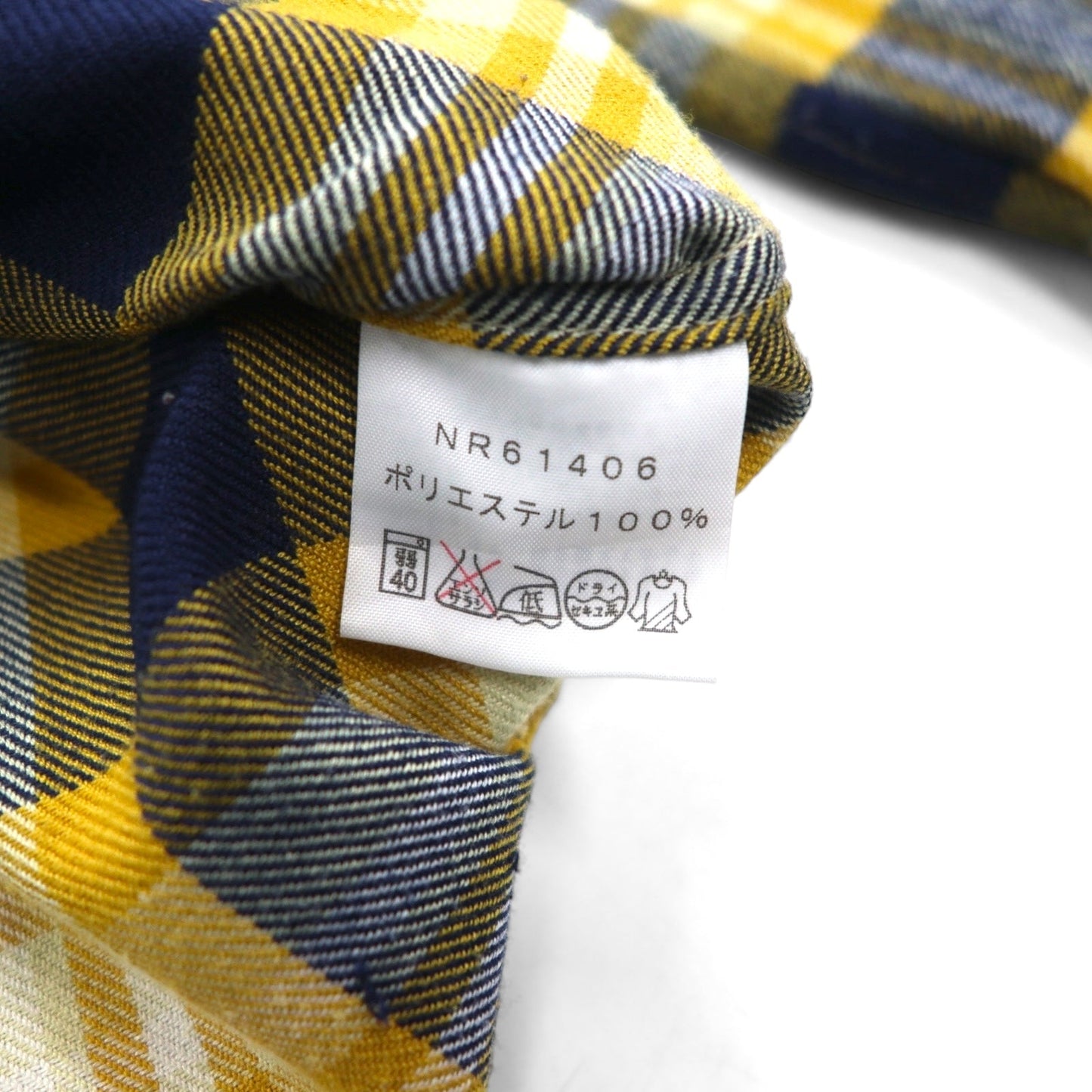 THE NORTH FACE サーモライトシャツ フランネルシャツ L イエロー チェック 胸ポケット NR61406