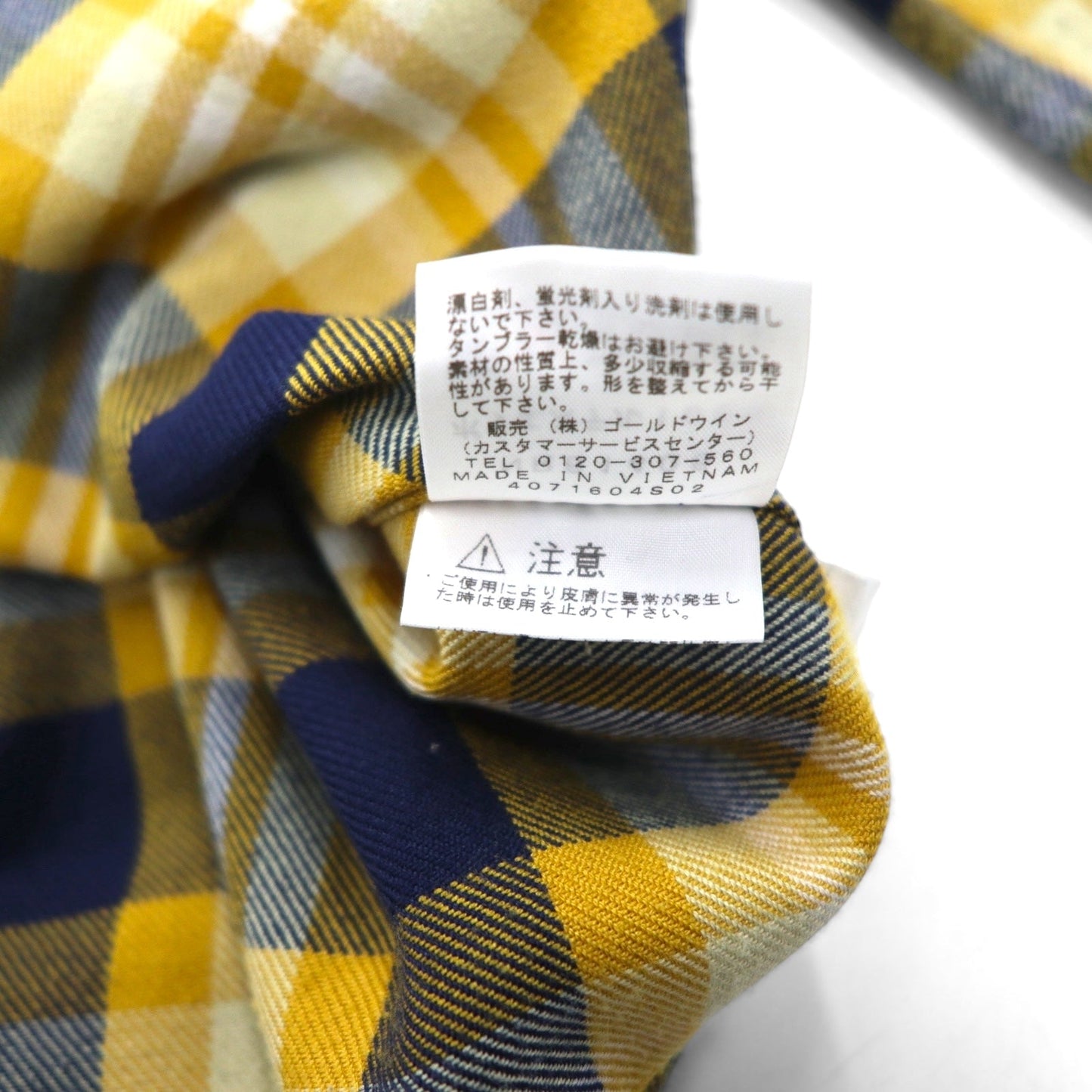 THE NORTH FACE サーモライトシャツ フランネルシャツ L イエロー チェック 胸ポケット NR61406