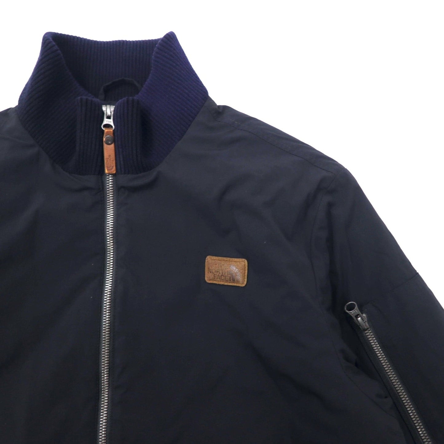 THE NORTH FACE MA-1 Flight Jacket, Large, Navy, Nylon, Excelloft