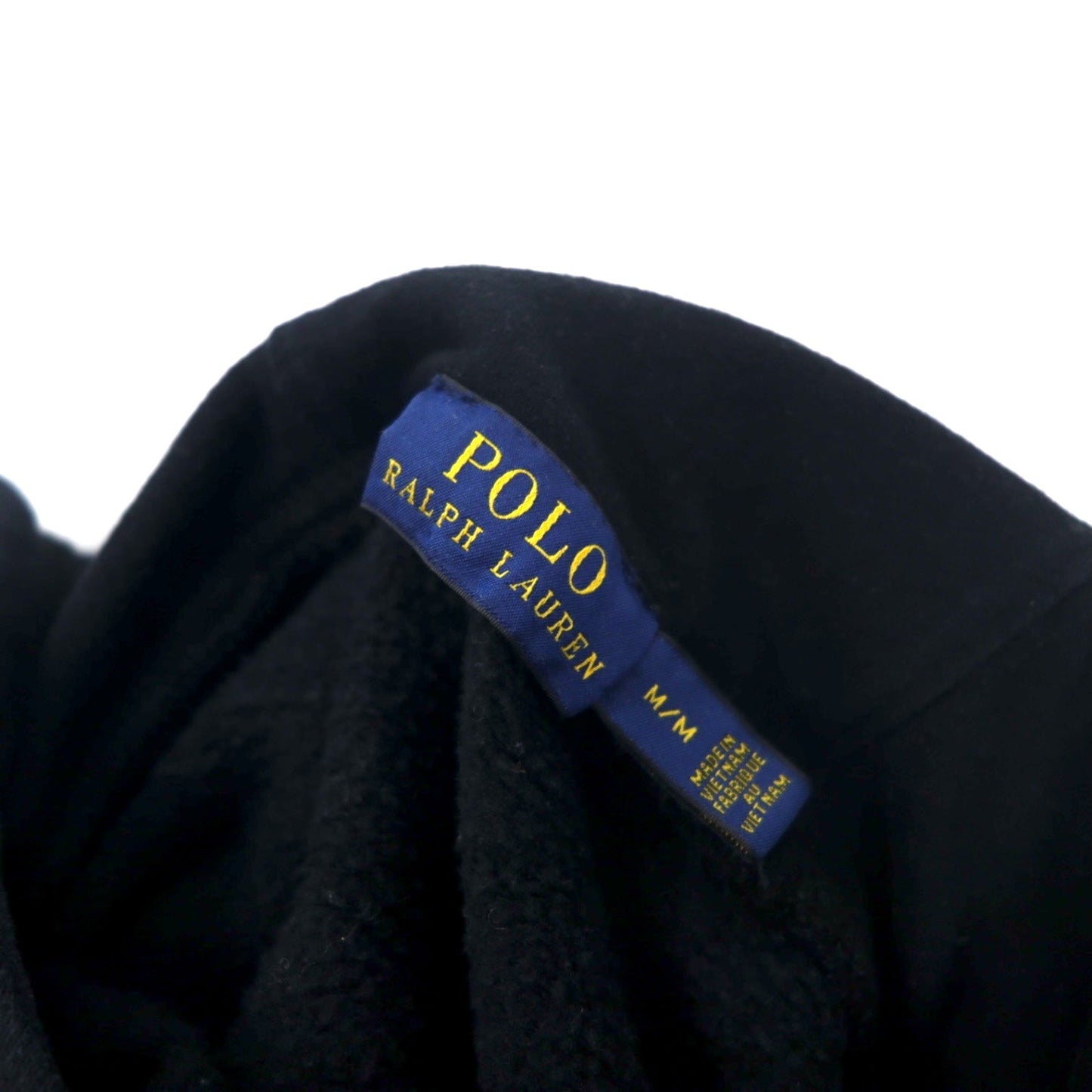 POLO RALPH LAUREN Pullover Hoodie, Size M, Black, Cotton