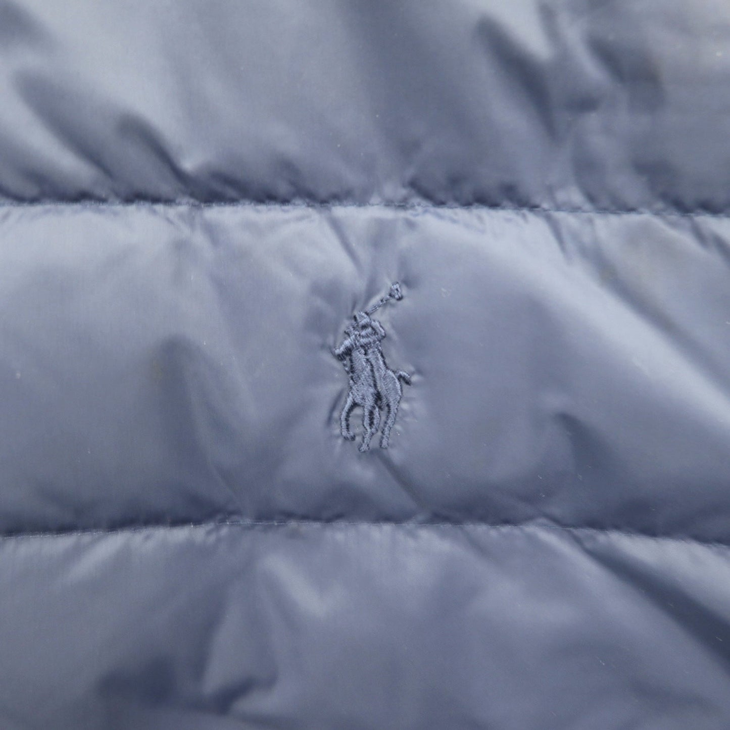 Polo Ralph Lauren パフォーマンス キルティング ダウンジャケット M ネイビー ナイロン切替 リブライン