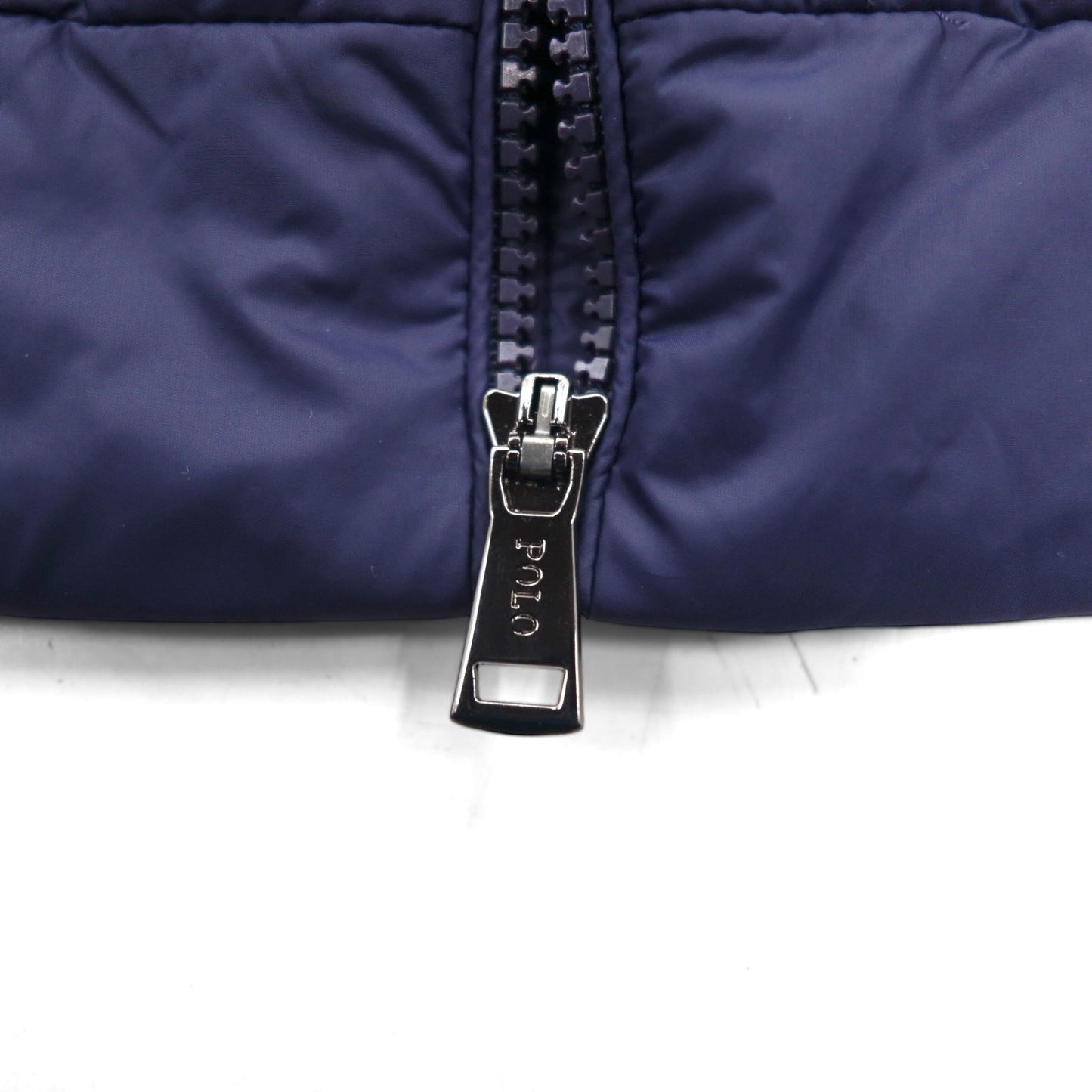 Polo Ralph Lauren パフォーマンス キルティング ダウンジャケット M ネイビー ナイロン切替 リブライン