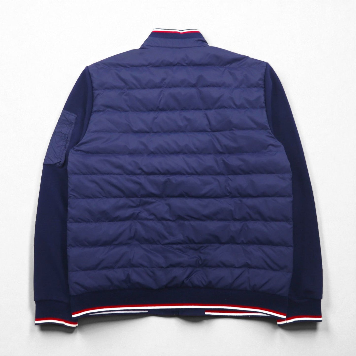 Polo Ralph Lauren パフォーマンス キルティング ダウンジャケット M ネイビー ナイロン切替 リブライン