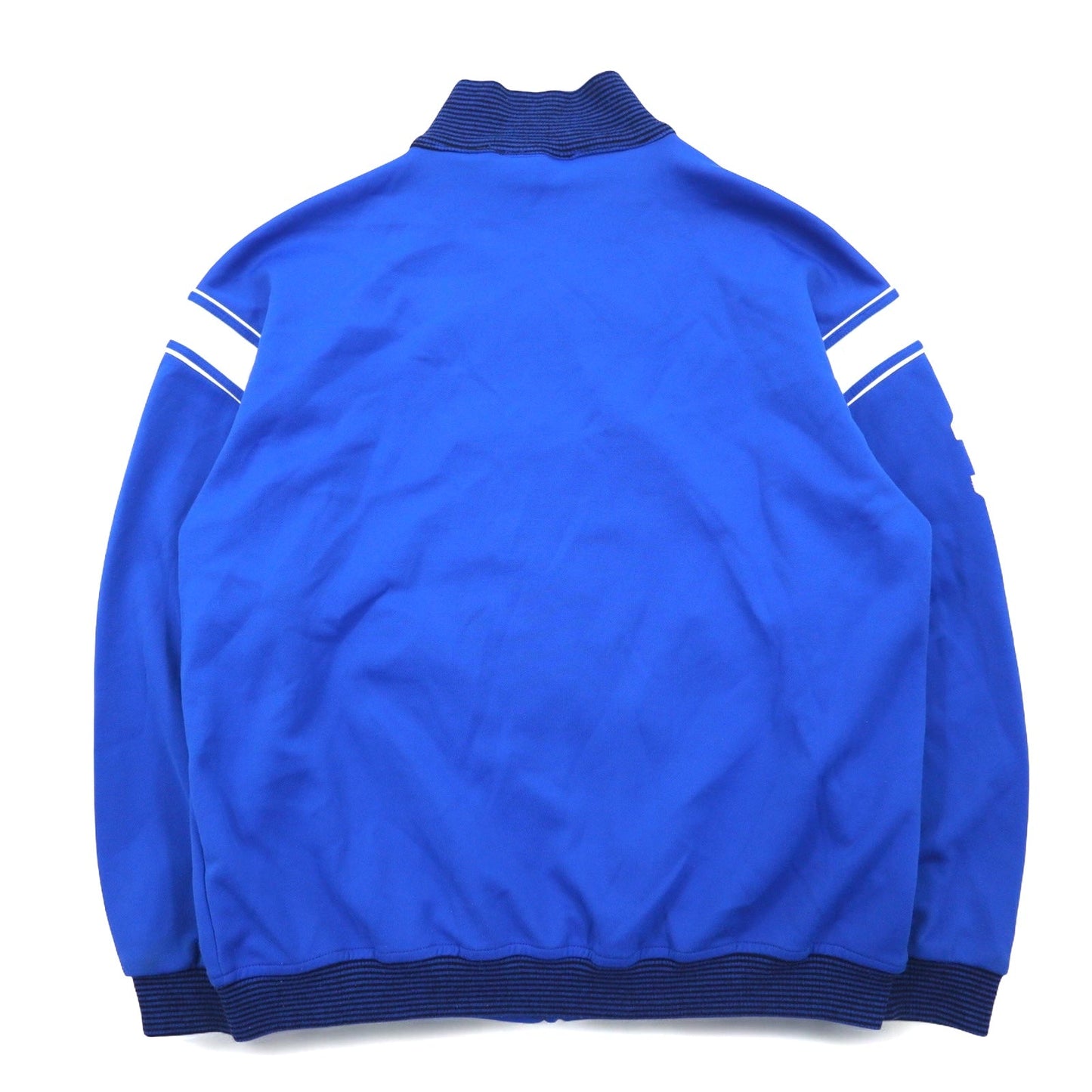 FILA 90s Rib Collar High Neck Track Jacket, Size L, Blue, Polyester