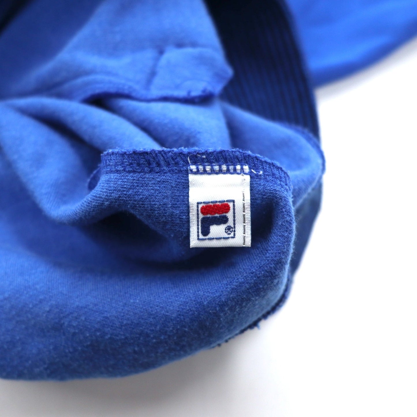 FILA 90s Rib Collar High Neck Track Jacket, Size L, Blue, Polyester