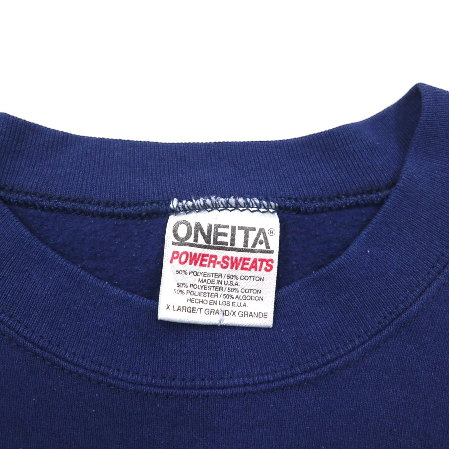 ONEITA 90s USA Vintage Sweatshirt スウェット トレーナー XL ネイビー POWER-SWEATS PALMETTO BATTALION 90年代 USA製