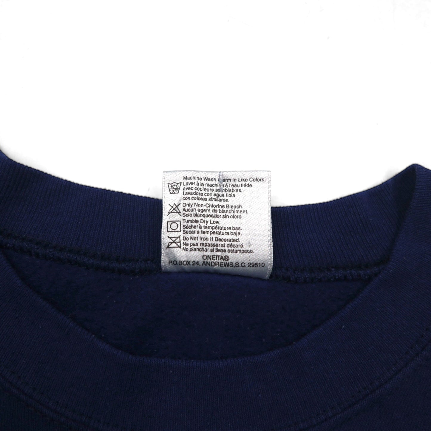 ONEITA 90s USA Vintage Sweatshirt スウェット トレーナー XL ネイビー POWER-SWEATS PALMETTO BATTALION 90年代 USA製