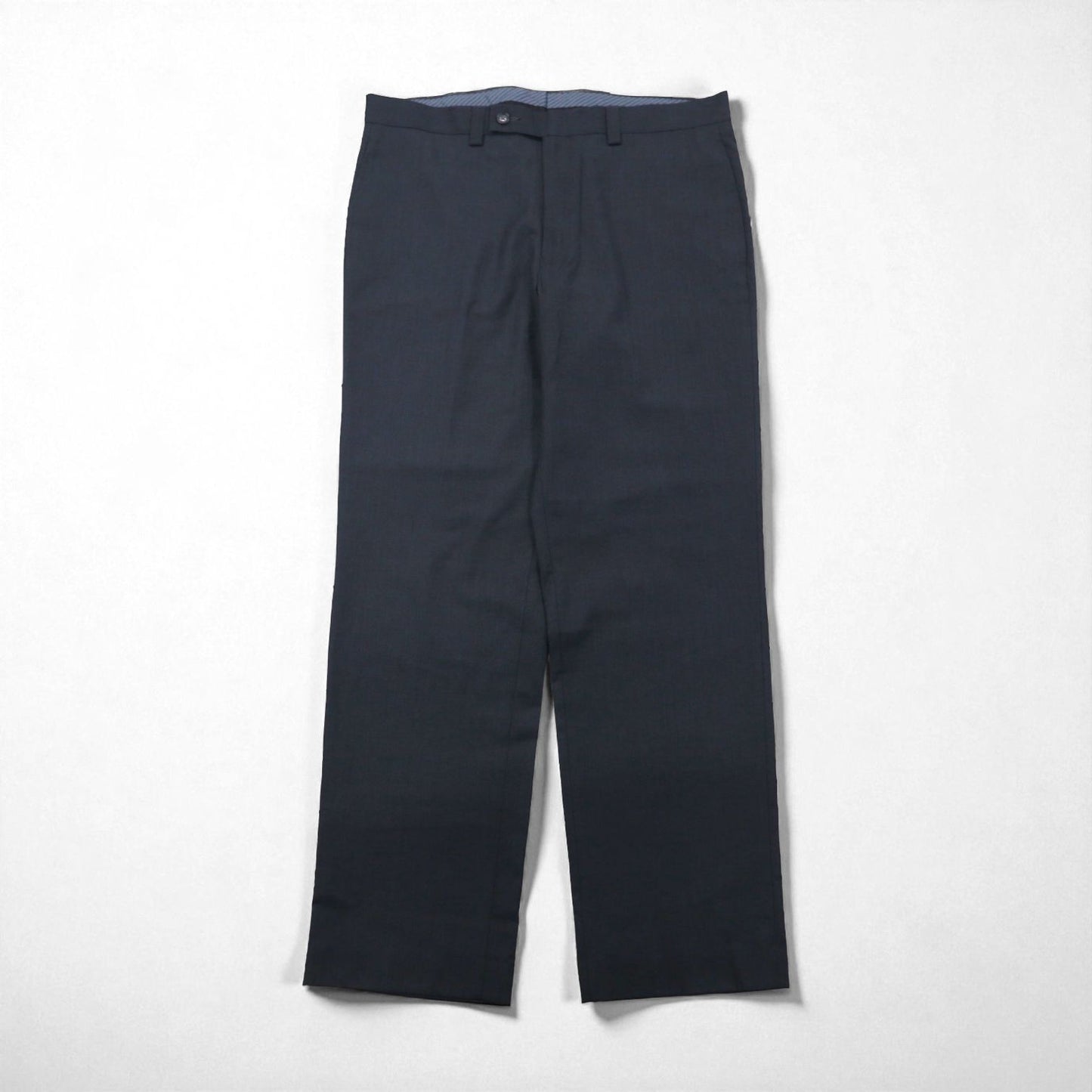 Calvin Klein スラックス パンツ L グレー ポリエステル ウォッシャブル