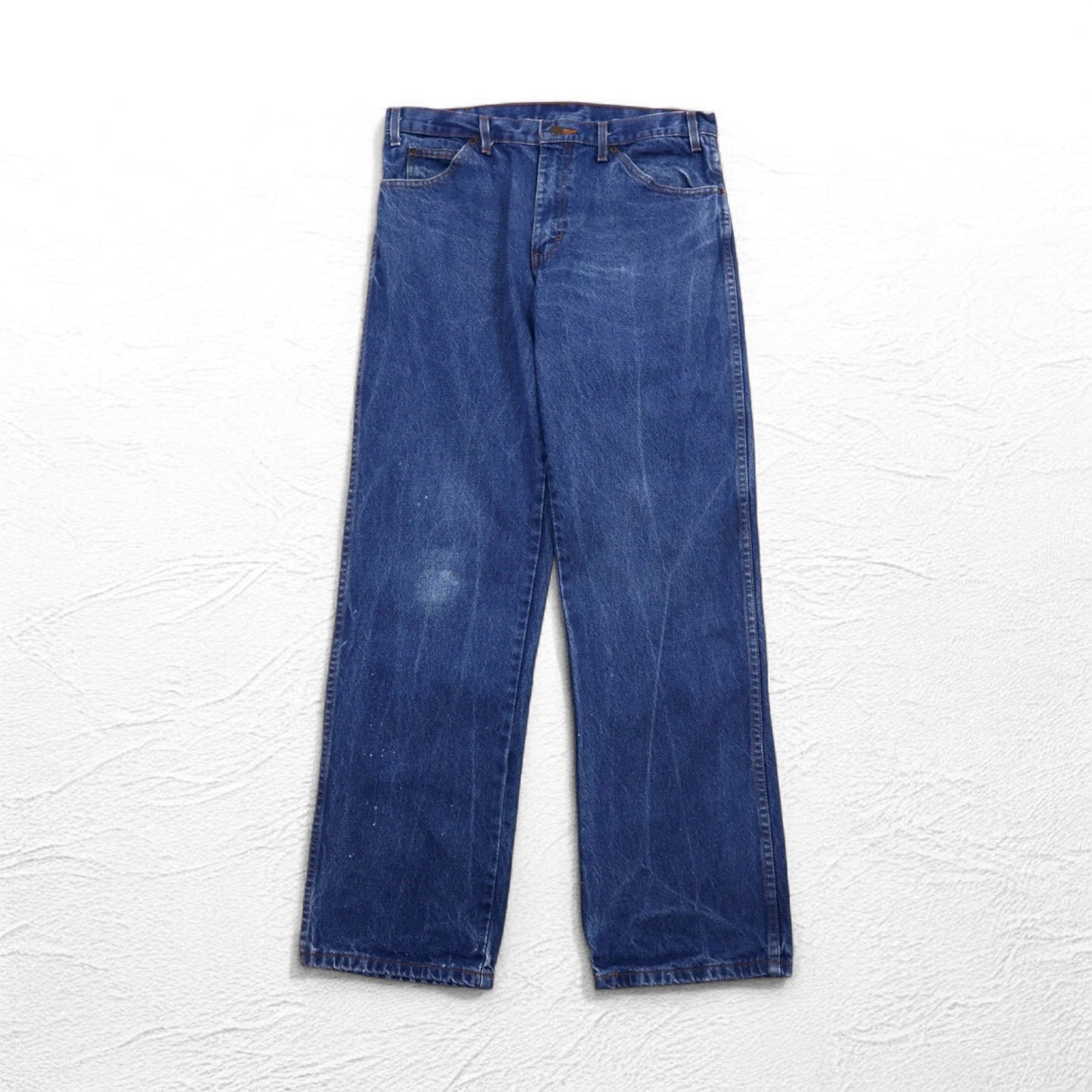 Dickies デニムパンツ インダストリアルジーンズ L インディゴ ブルー RELAXED FIT ジッパーフライ C993RNB メキシコ製