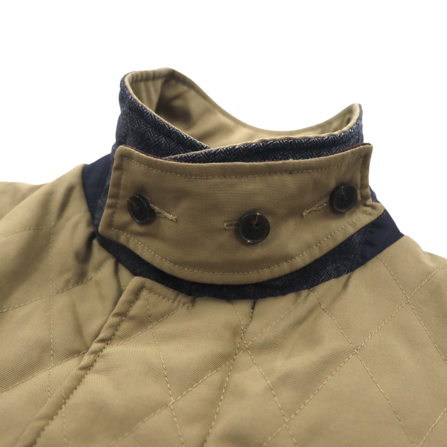 DANIEL CREMIEUX COLLECTION Quilted Jacket, Size L, Beige, Nylon, Padded, Chin Strap