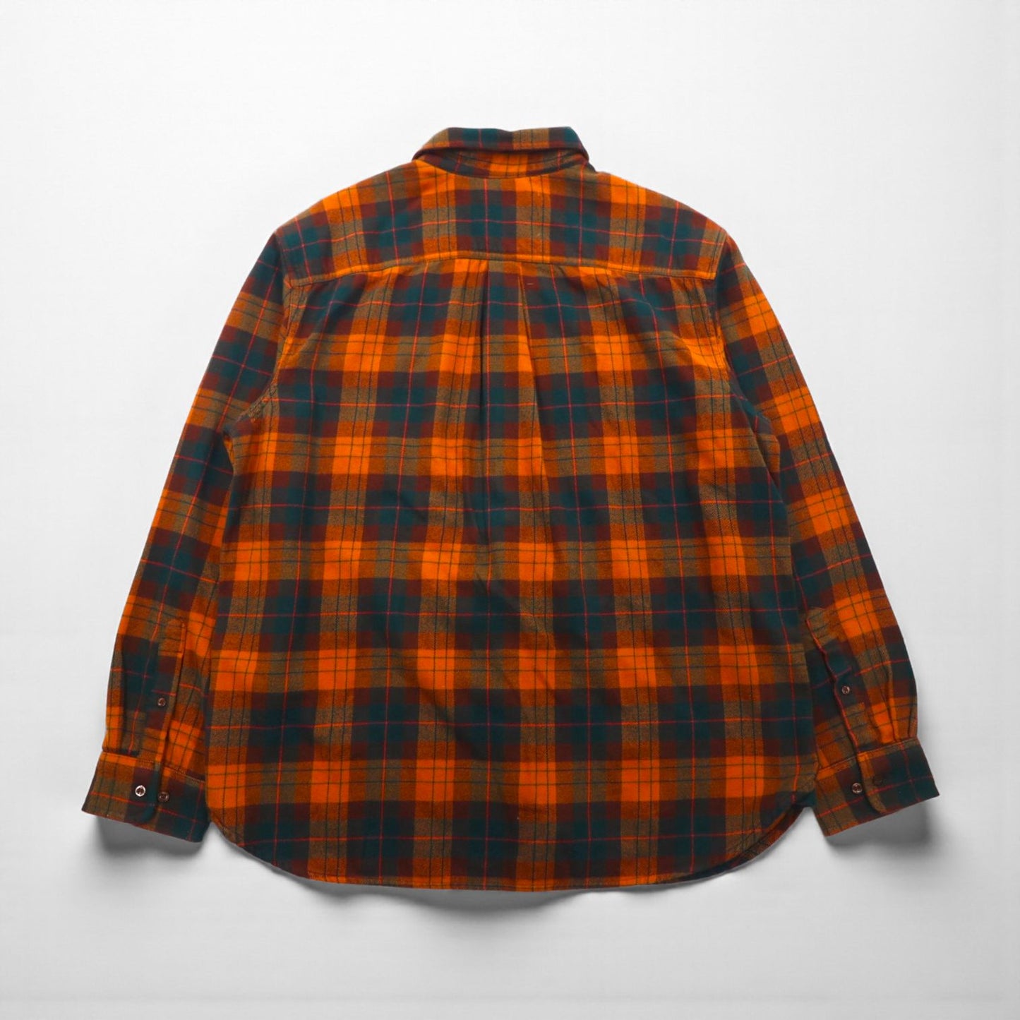 THE NORTH FACE フランネルシャツ XL オレンジ チェック ARROYO FLANNEL SHIRT ダブルポケット NF0A4QPJ 未使用品 US規格
