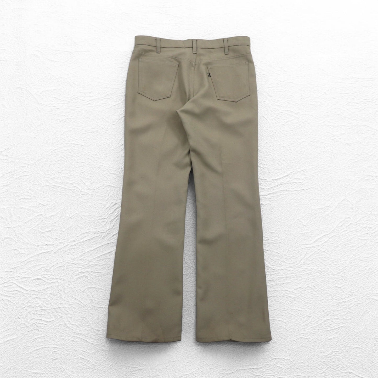 Levi's 1980s USA-made Sta-Pless Chino Pants, Size L, Beige, 42cm TALON Zipper, Black Tab, Button Back 520, 10517 6123