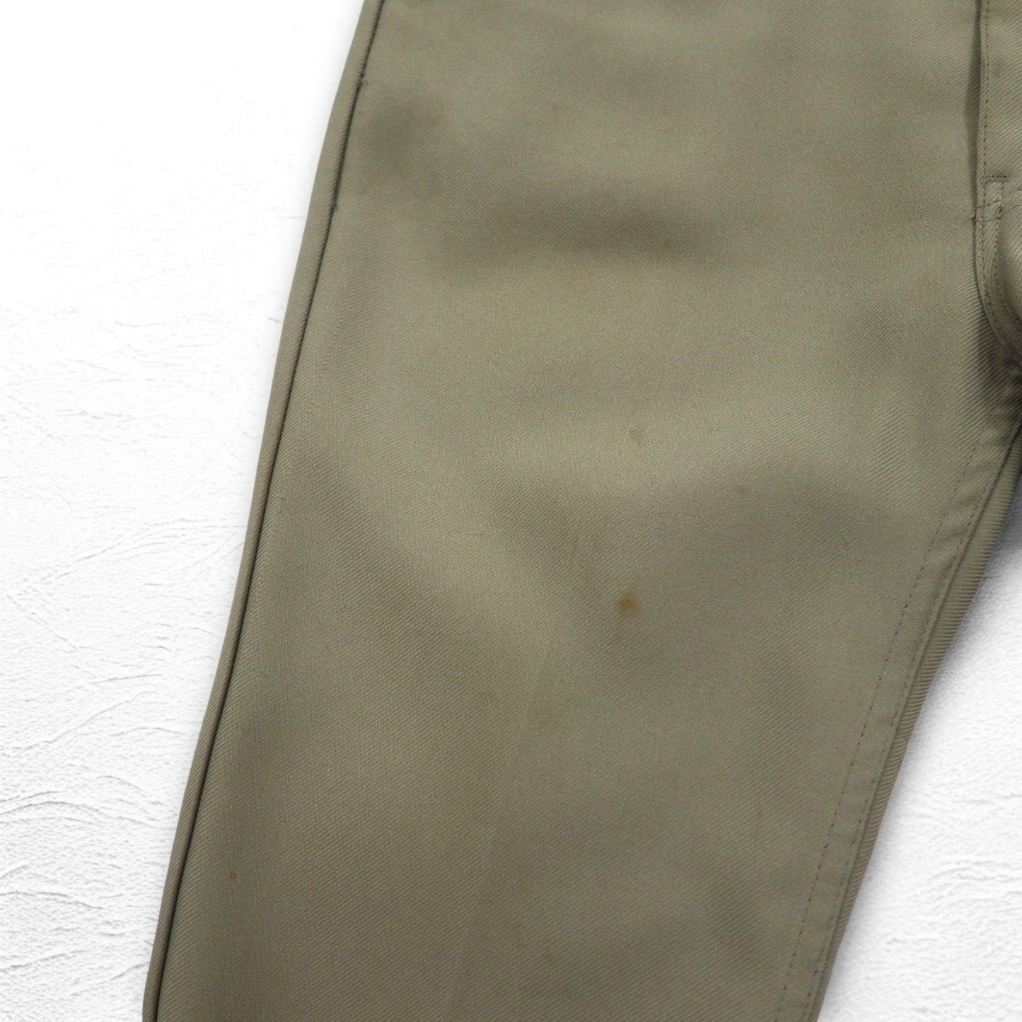 Levi's 1980s USA-made Sta-Pless Chino Pants, Size L, Beige, 42cm TALON Zipper, Black Tab, Button Back 520, 10517 6123