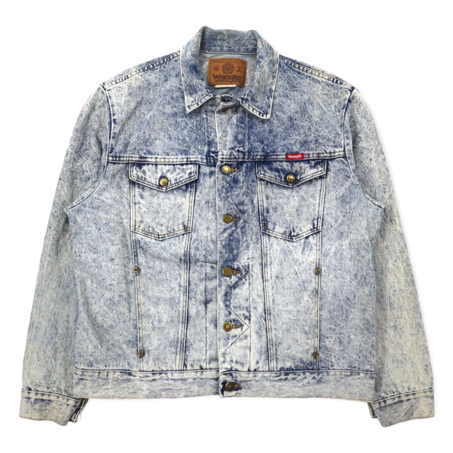 Wrangler 90s Chemical Wash Denim Jacket, Size L, Blue, Cotton, Bundle, 86501HW