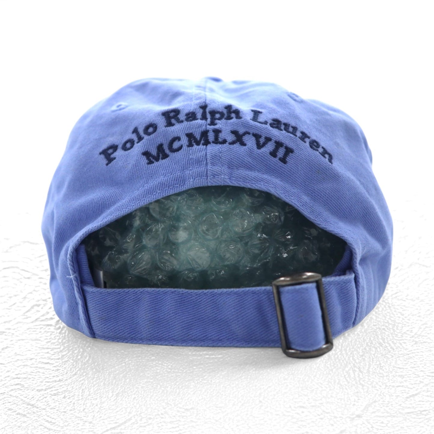 Polo by Ralph Lauren ビッグポニー刺繍 6パネルキャップ FREE ベルト ブルー コットン