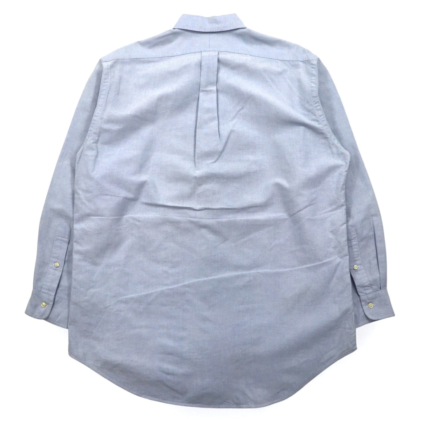 RALPH LAUREN 90s YARMOUTH Oversized Oxford Button-Down Shirt, Large, Blue, with Small Pony Embroidery