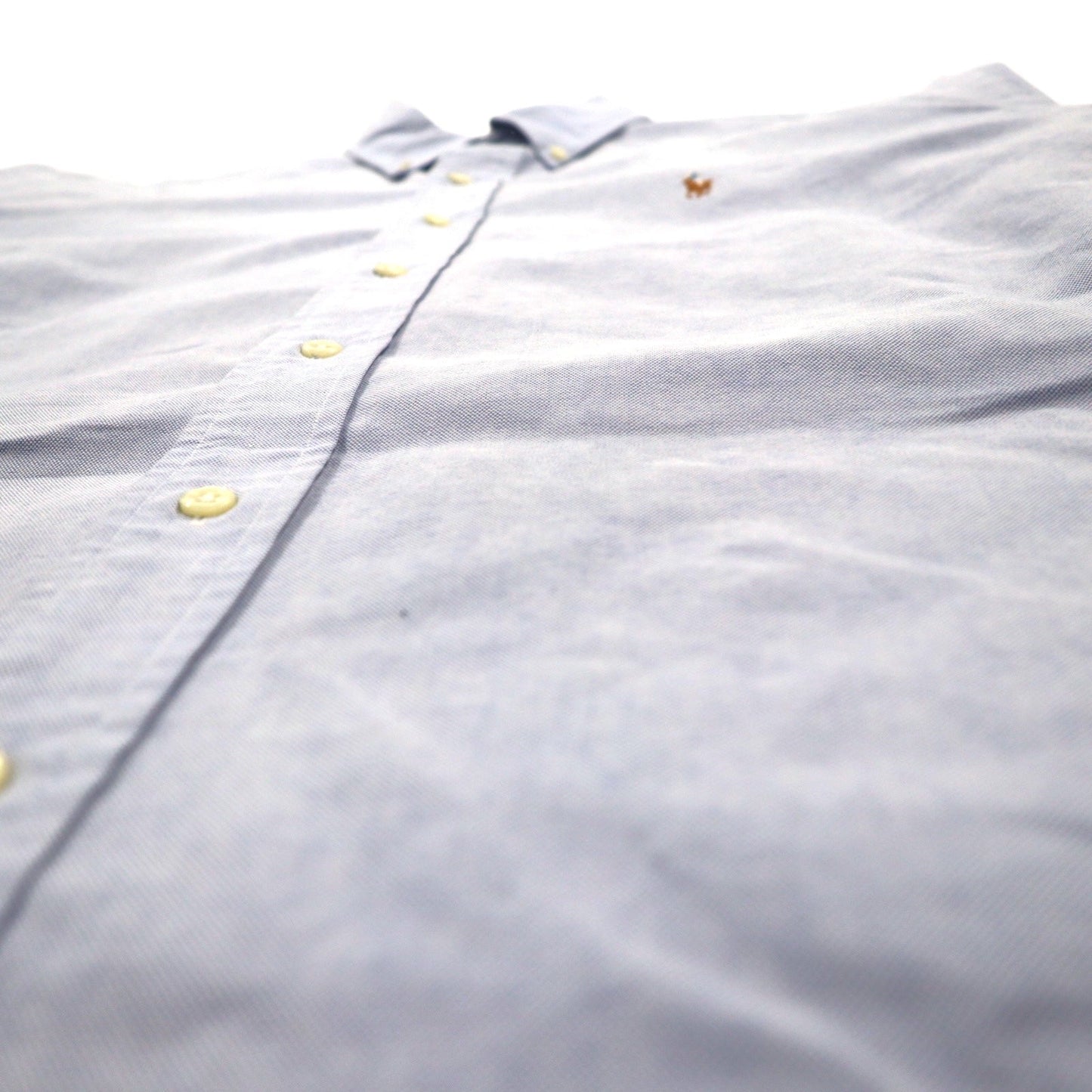 RALPH LAUREN 90s YARMOUTH Oversized Oxford Button-Down Shirt, Large, Blue, with Small Pony Embroidery