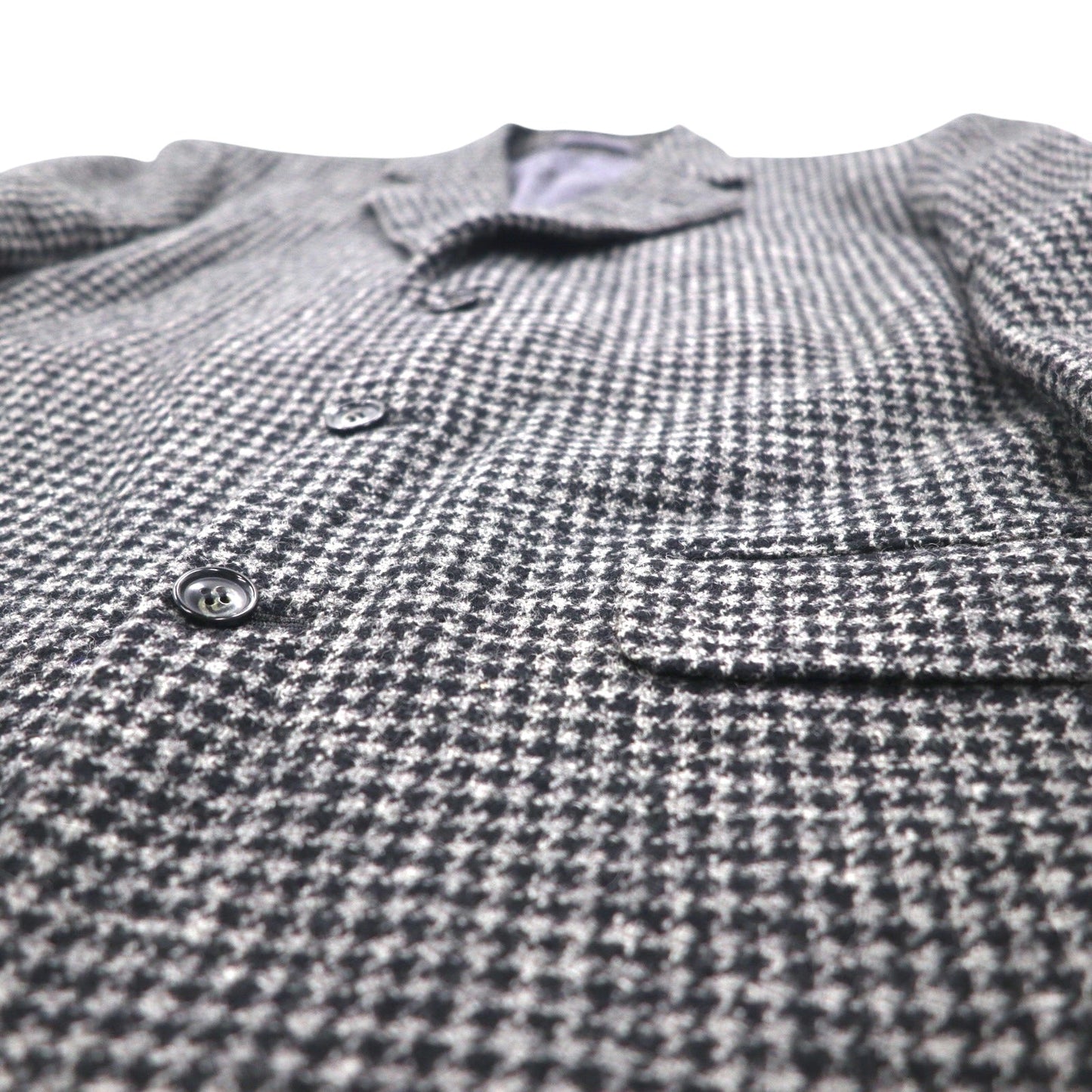 90s Vintage Blazer DOMINIQUE MORLOTTI 千鳥格子 3B ツイード テーラードジャケット M グレンチェック 日本製