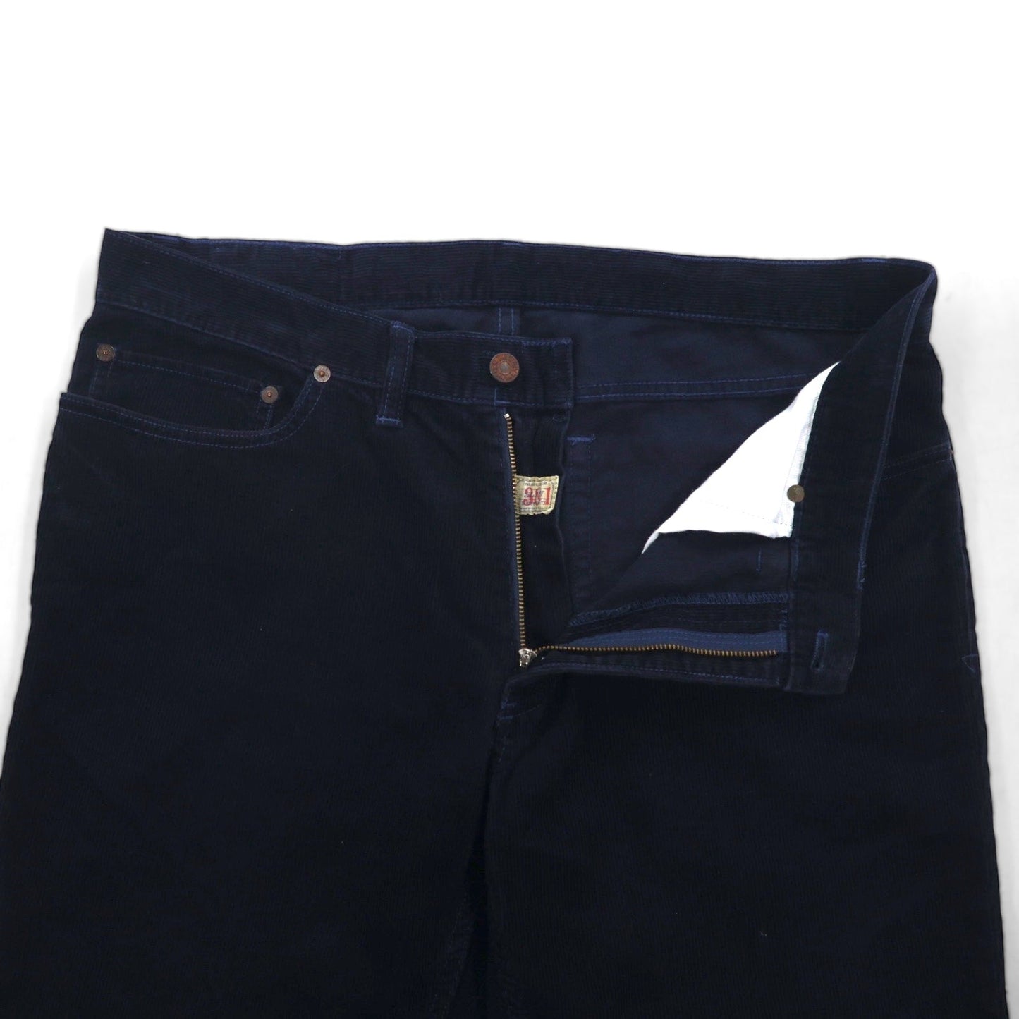 Polo Ralph Lauren コーデュロイ チノパンツ ワークパンツ L ネイビー レザーパッチ