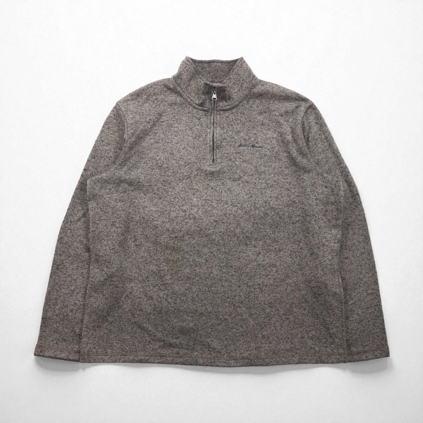 Eddie Bauer ハーフジップ フリースジャケット XL グレー ポリエステル
