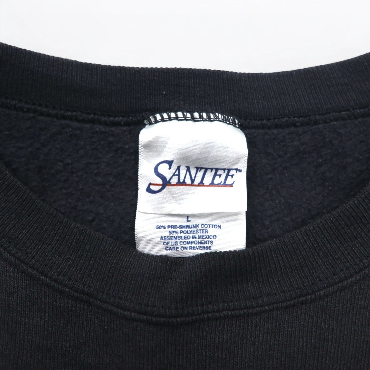 Vintage 90s Mexico Made Graphic Sweatshirt SANTEE スウェット L ブラック ALASKA メキシコ製